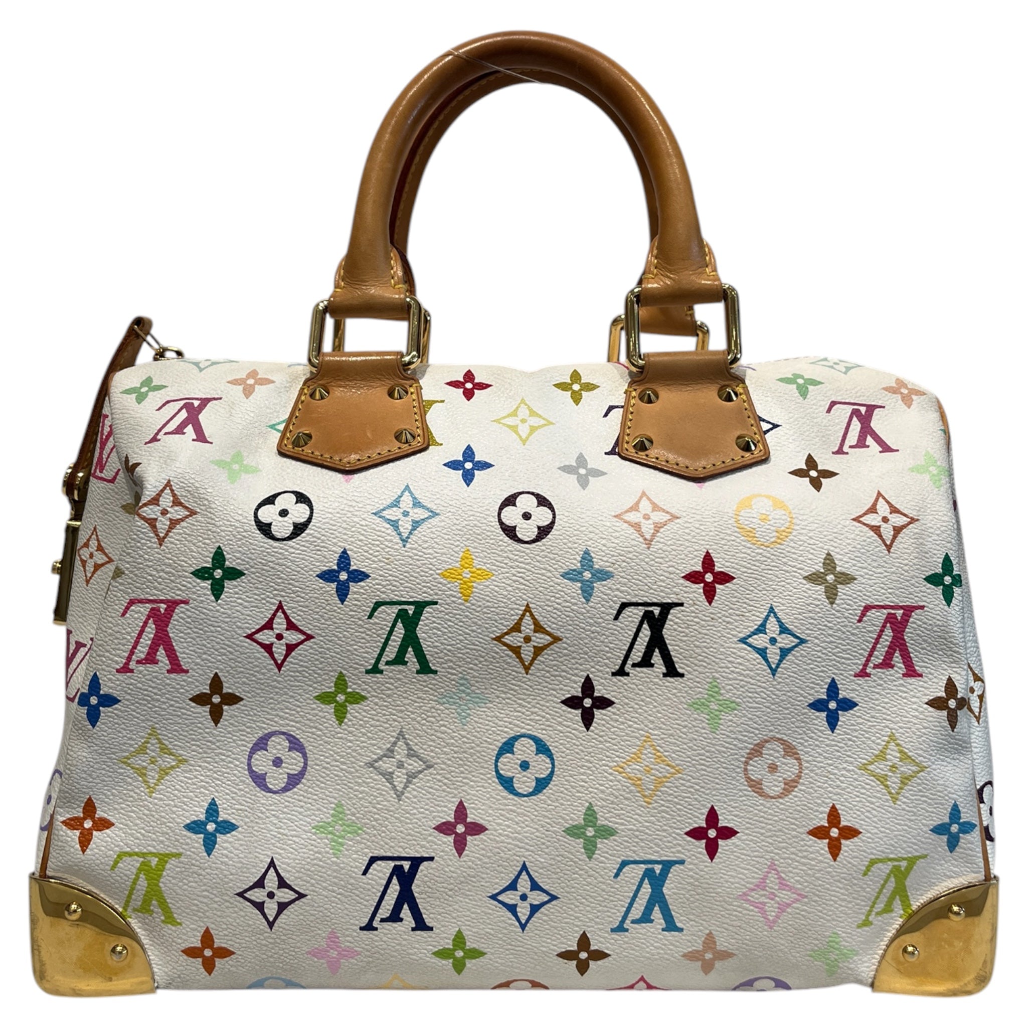 LOUIS VUITTON/Hand Bag/Monogram/Leather/WHT/multi color speedy 30 view 2