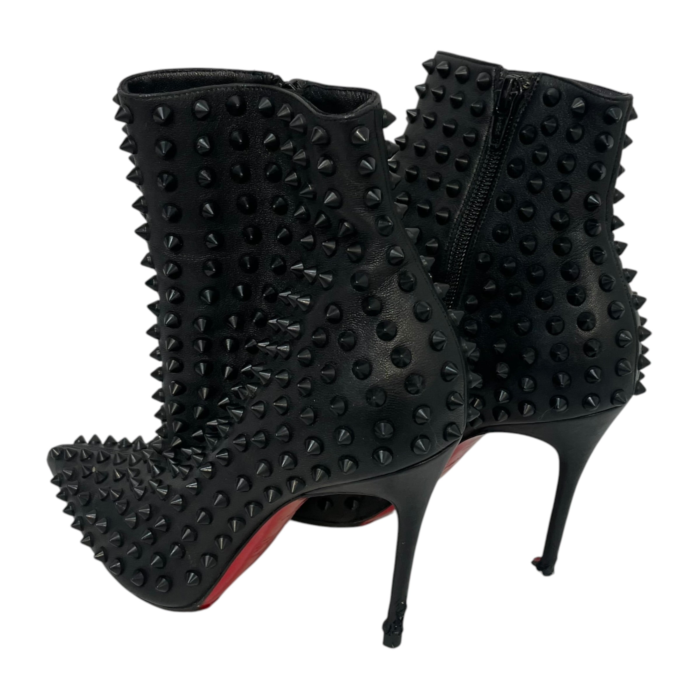 Christian Louboutin/Ankle Boots/EU 36.5/Leather/BLK/Side Zip/Snakilta all over Spikes view 2