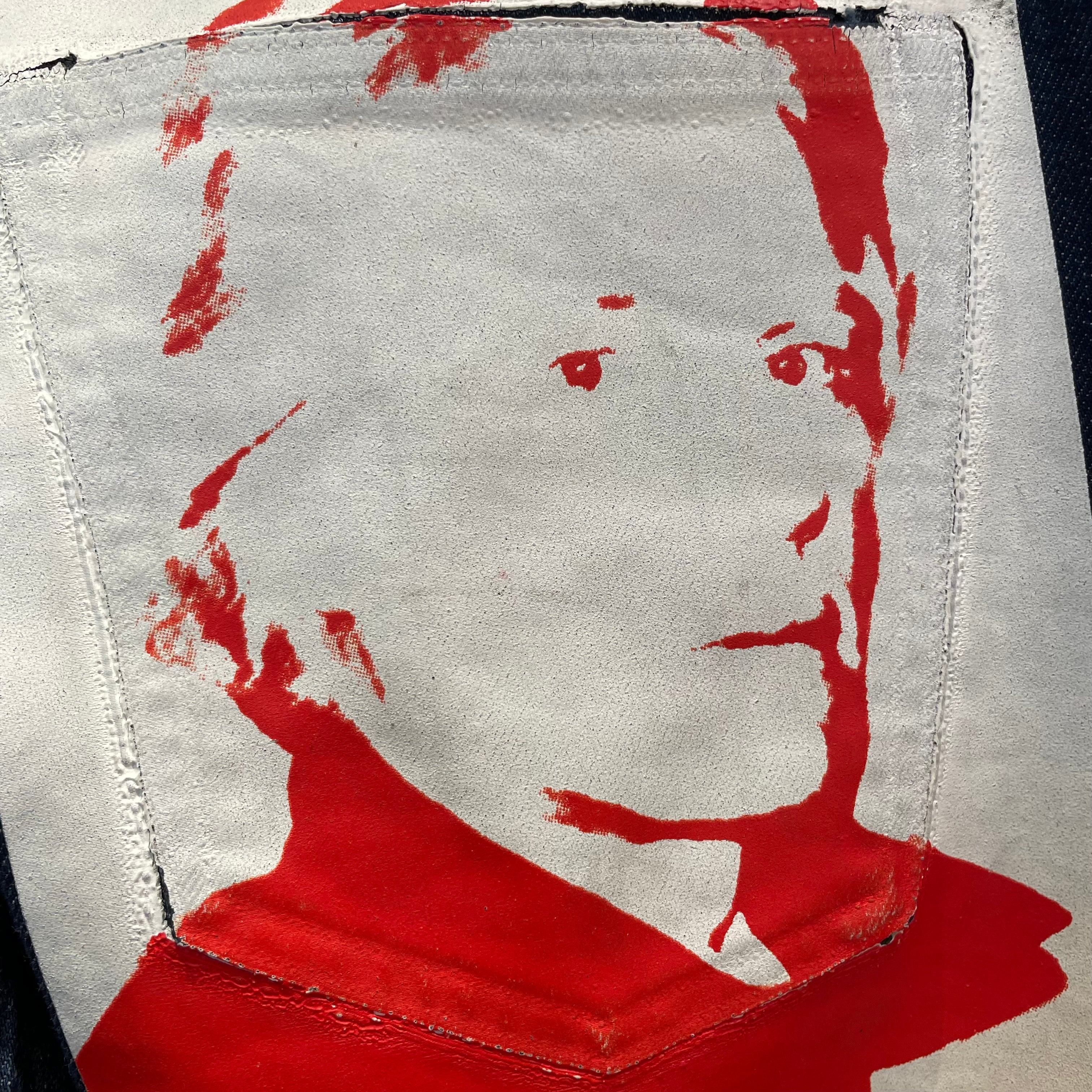 Calvin Klein/Pants/30/Denim/NVY/Andy Warhol/red n whi pocket view 4