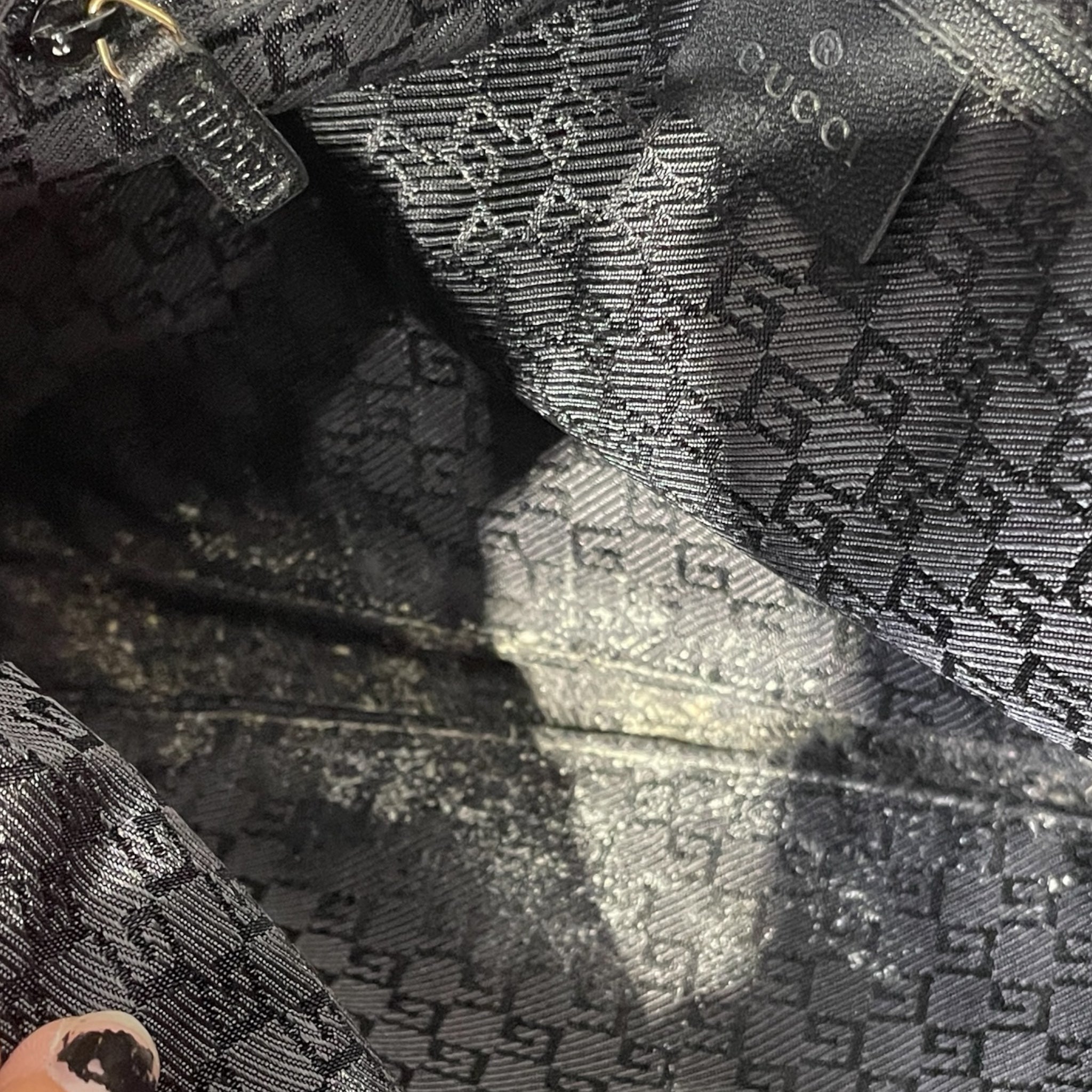 GUCCI/Bag/Leather/BLK/JACKIE SUEDE view 4