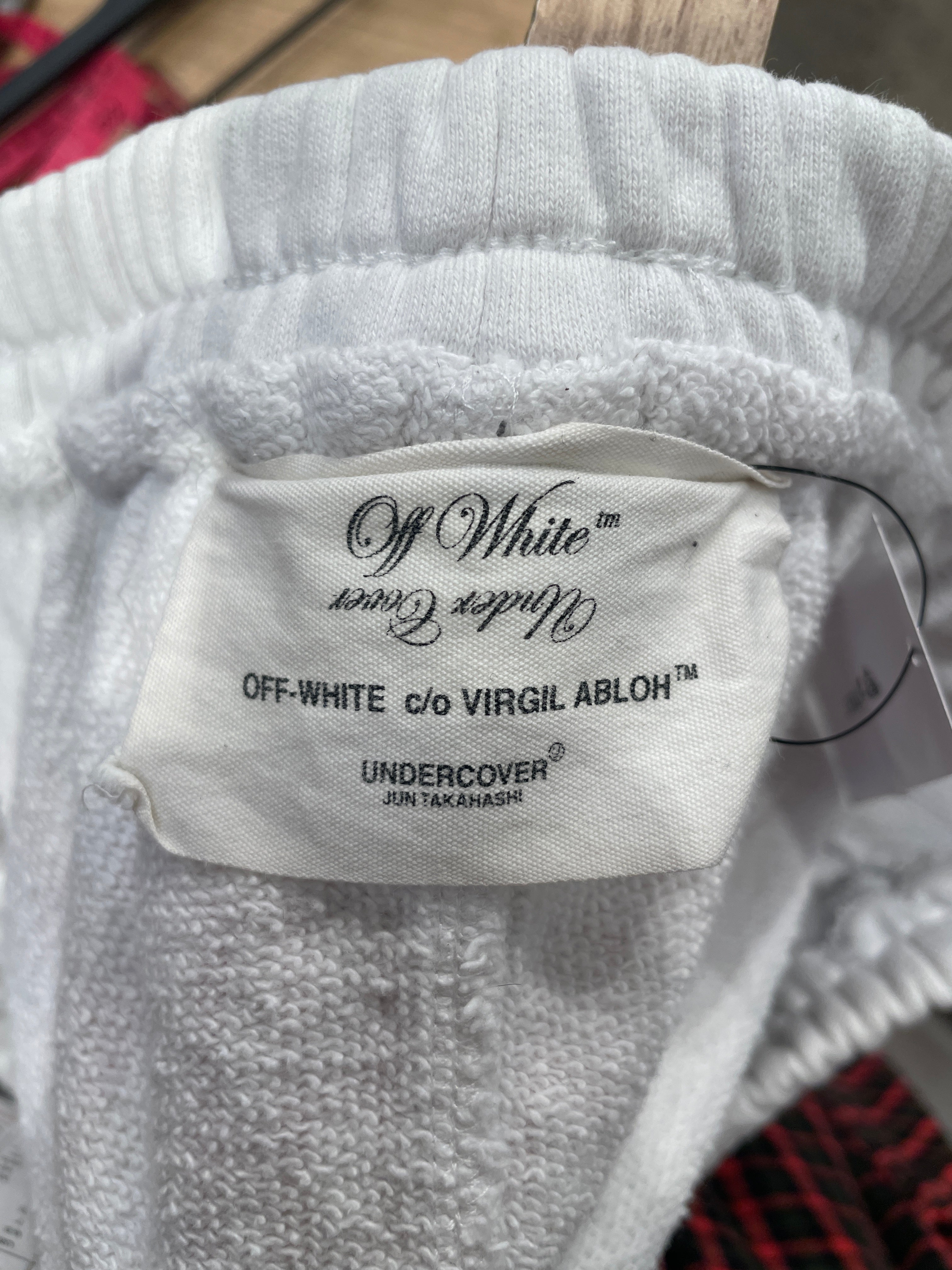 OFF-WHITE/Shorts/XS/Cotton/WHT/Graphic/MESH ZIP POCKET SWEATSHORT view 3