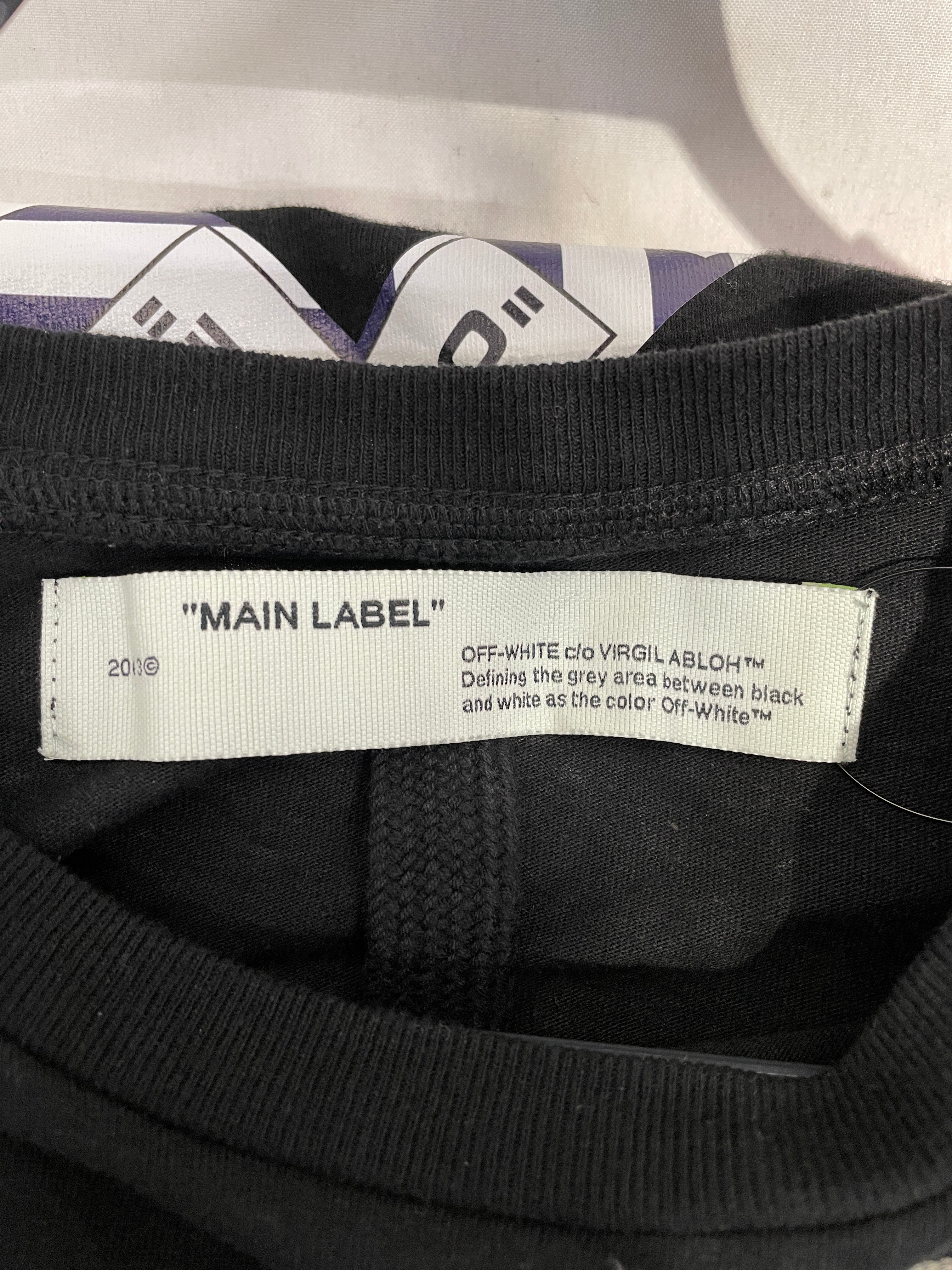 OFF-WHITE/LS T-Shirt/M/Cotton/BLK/CABIN BAGGAGE BACK TAPE view 3