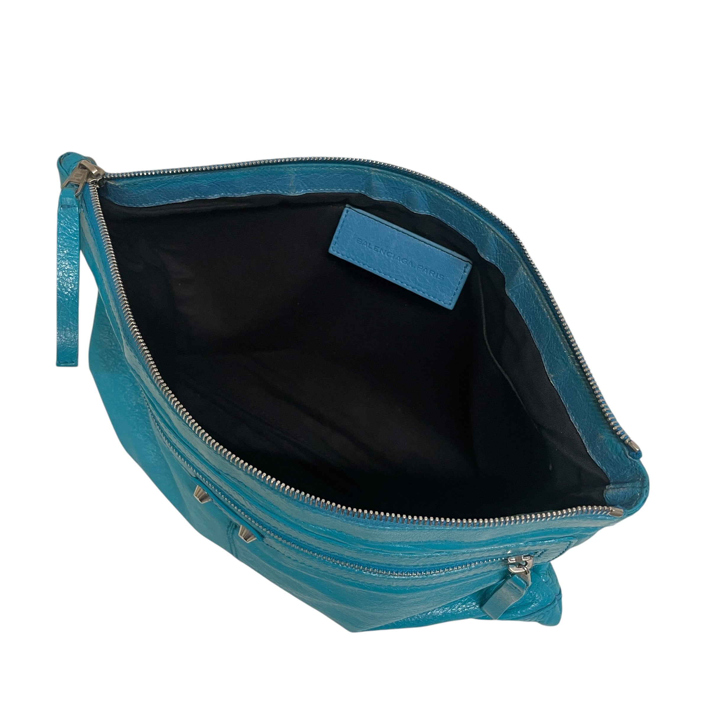 BALENCIAGA/Clutch Bag/Leather/BLU/CLUTCH MOTORCROSS view 3
