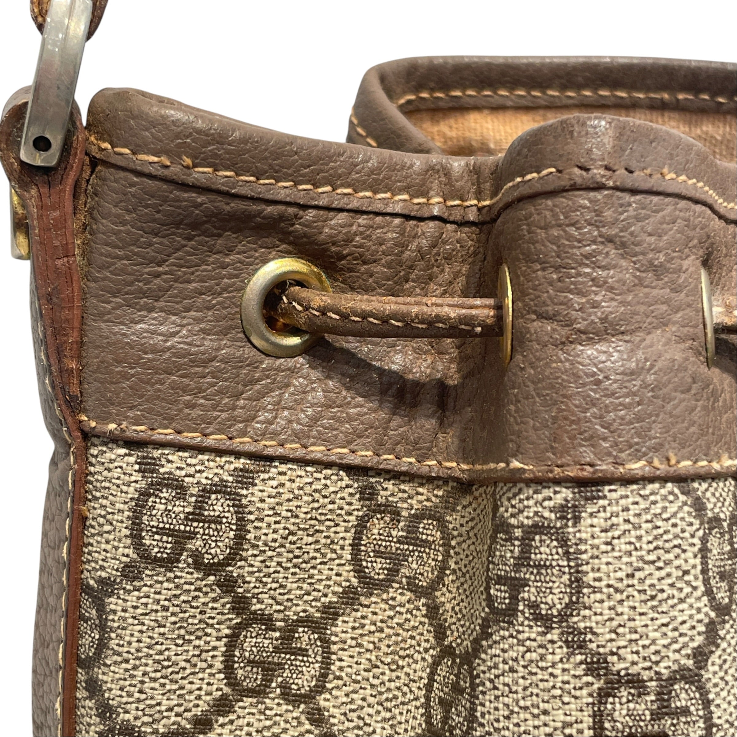 GUCCI/Cross Body Bag/Monogram/Leather/BRW/Supreme Bucket Bag view 8