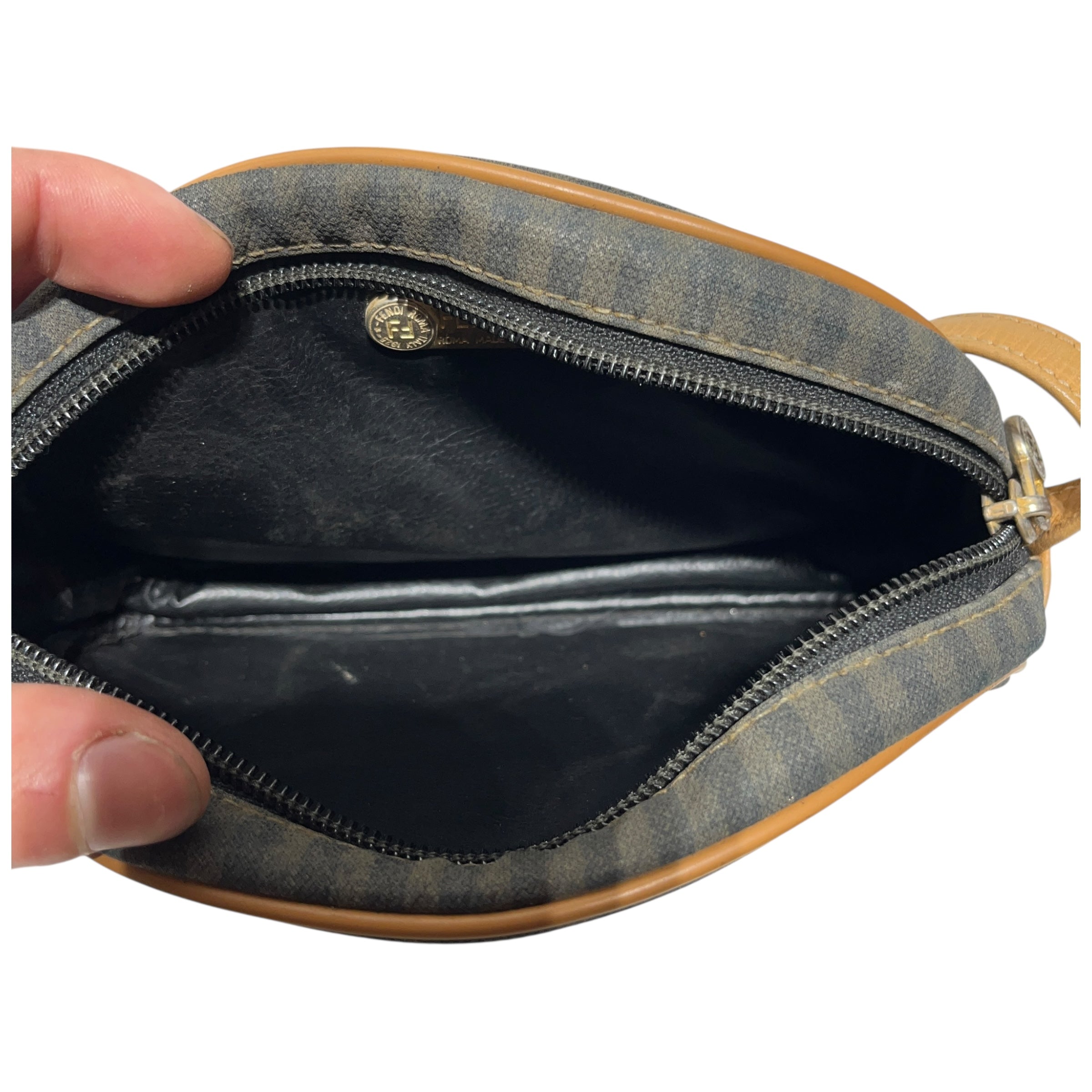 FENDI/Cross Body Bag/Stripe/Cotton/GRY/PENGUIN STRIPE view 5