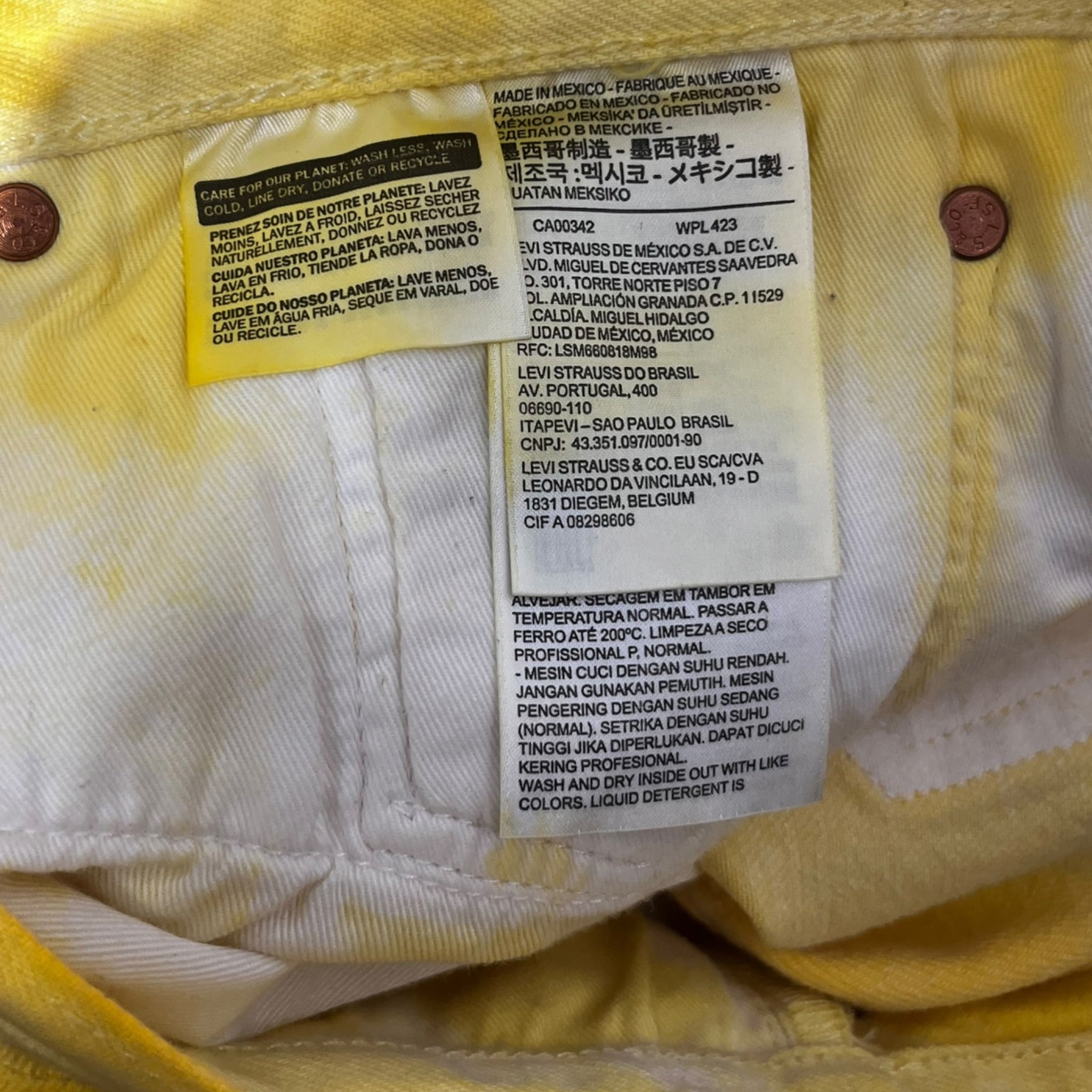 DENIM TEARS/Straight Pants/32/Denim/MLT/Button Fly/All Over Print/DENIM TEARS X BSTROY TEARS view 3