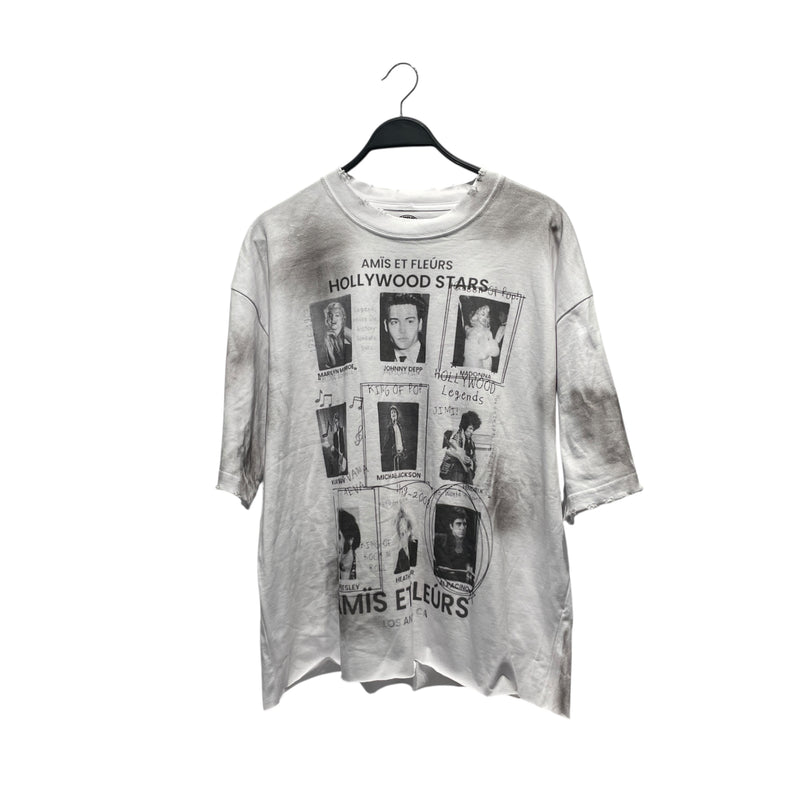 AMIS ET FLEURS/T-Shirt/XL/Cotton/WHT/All Over Print/