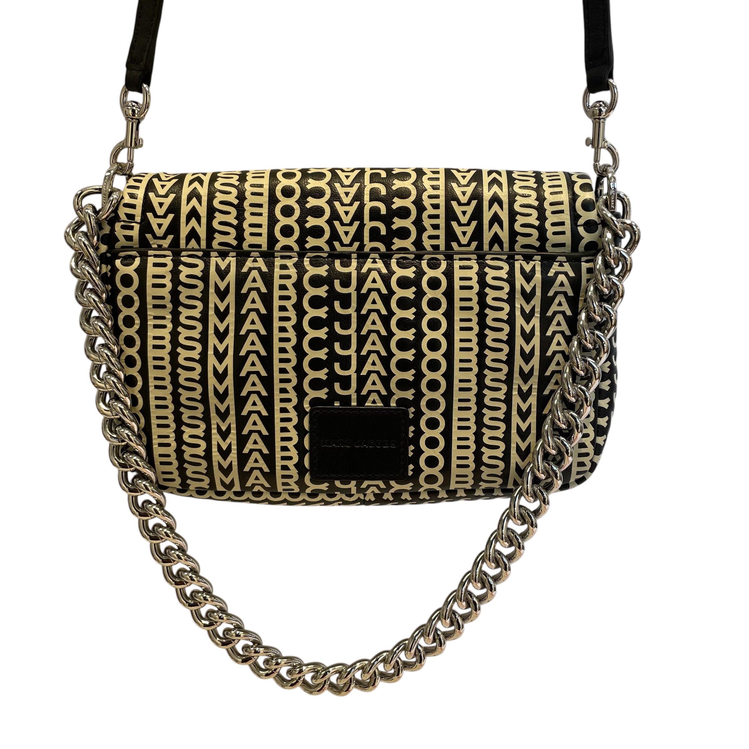 MARC JACOBS/Bag/Monogram/Leather/BLK/cream embossed/slvr harware view 3