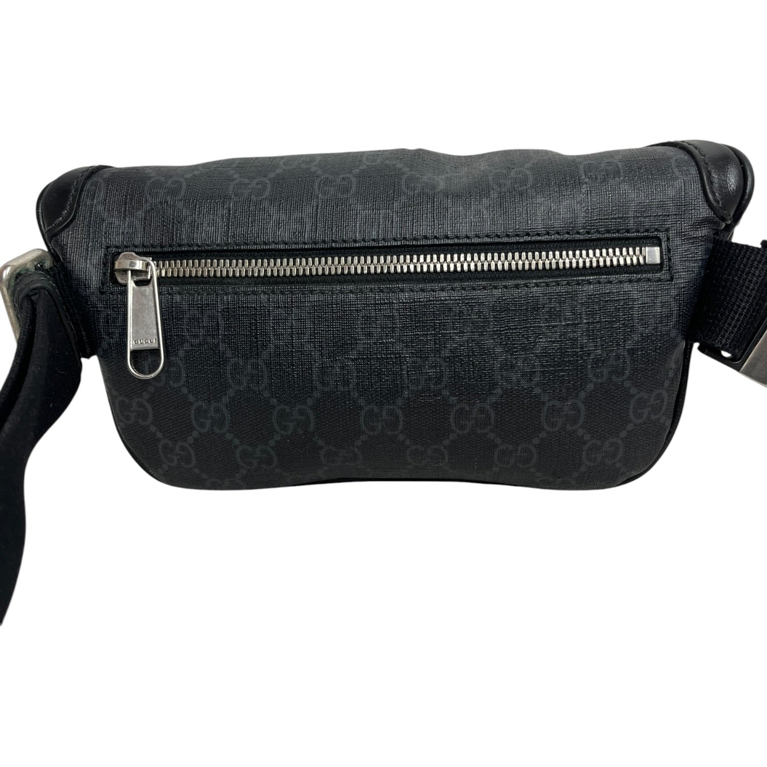 GUCCI/Fanny Pack/Monogram/Leather/BLK/Waist Bag view 2