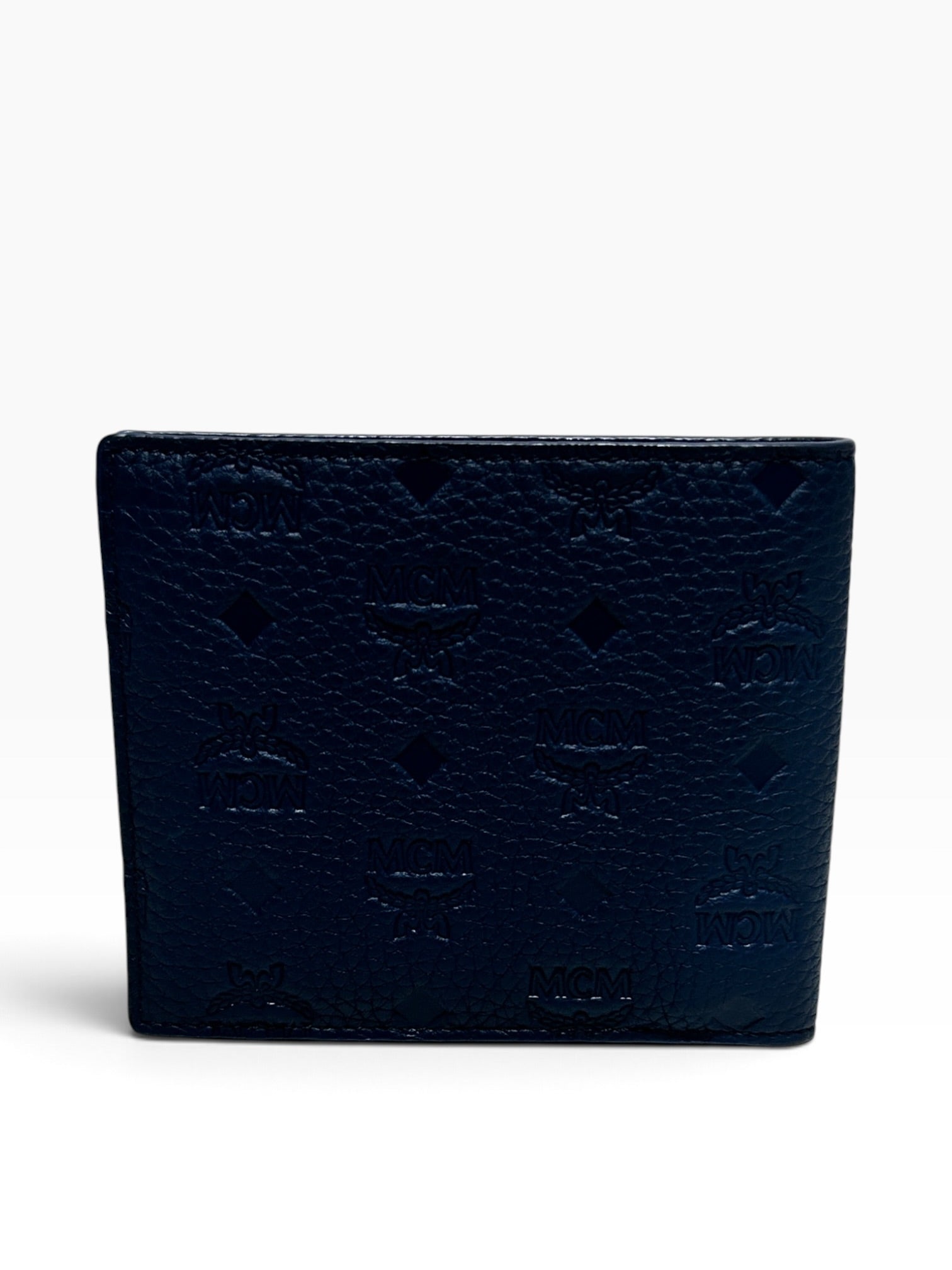 MCM/Bifold Wallet/Monogram/Leather/NVY/M's/MINI LOGO ALL OVER view 2