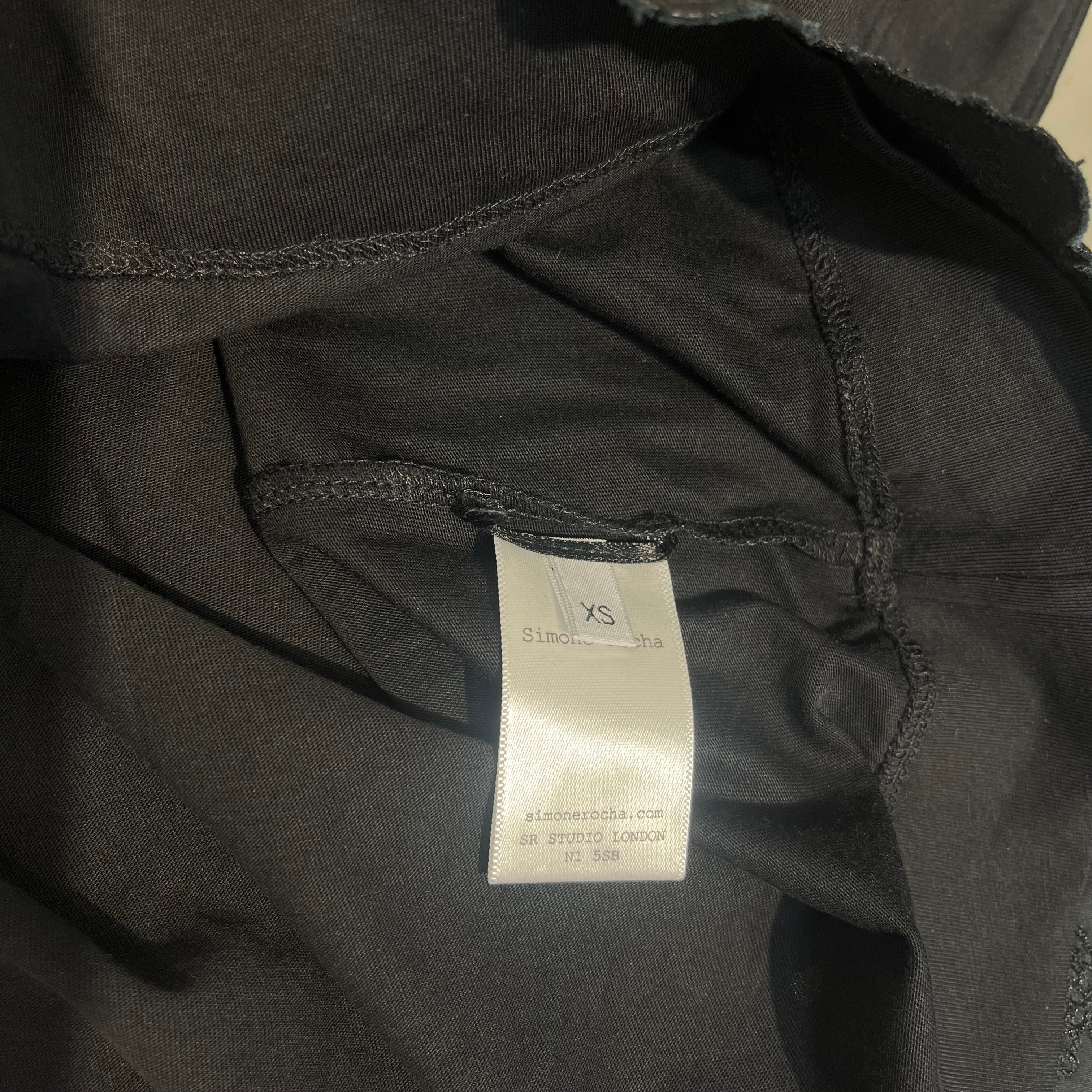 SIMONE ROCHA/T-Shirt/XS/Cotton/BLK/LACE TRIM BOTTOM view 3