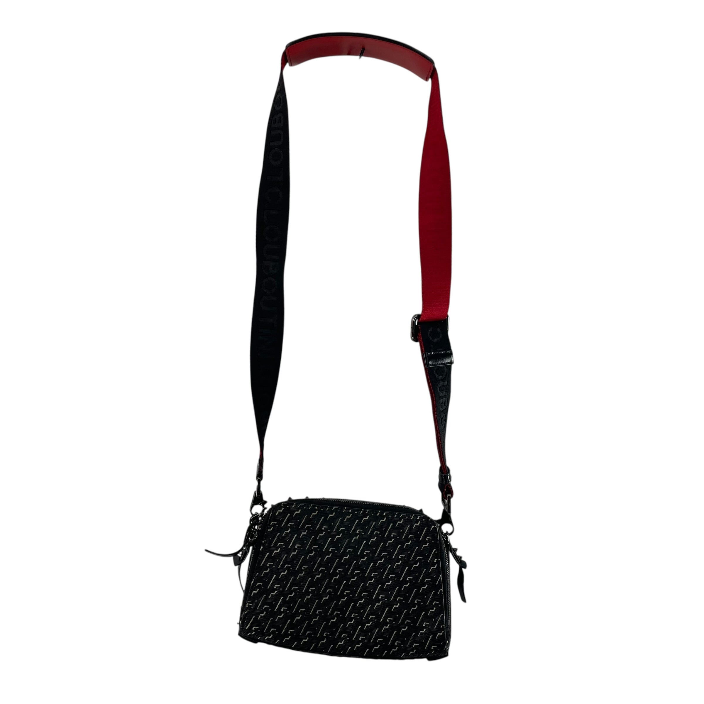 Christian Louboutin/Cross Body Bag/Polyester/BLK/RUBBER SPIKES SILVER CL LOGO view 2