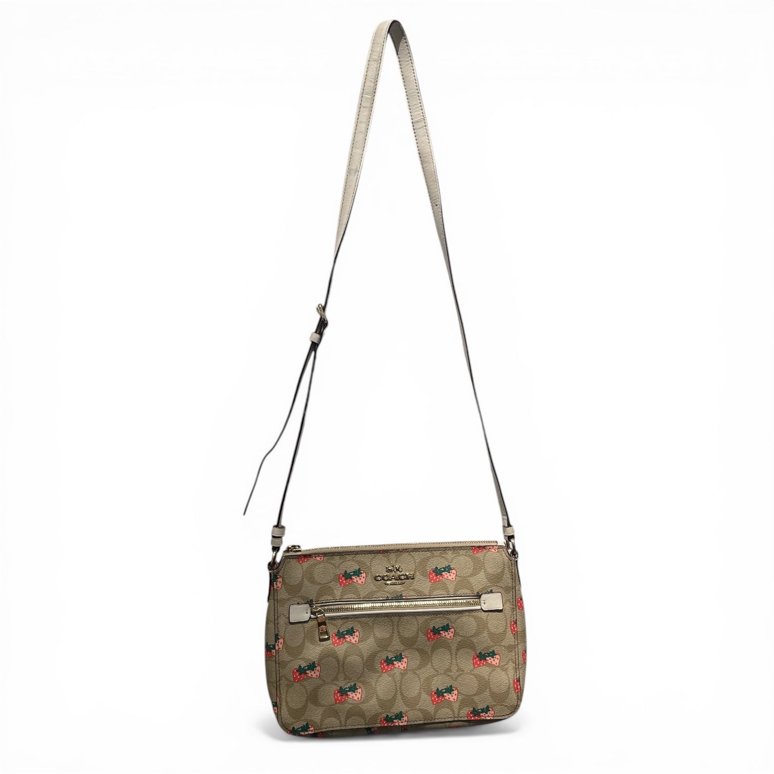 COACH/Bag/Monogram/Leather/BEG/Strawberry Crossbody Bag view 1