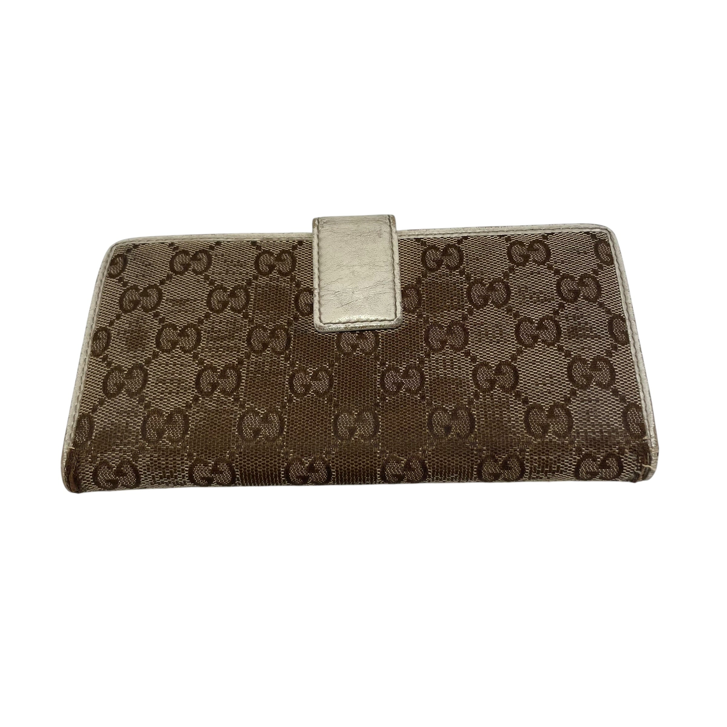 GUCCI/Bifold Wallet/Leather/BRW/BROWN PLAIN GUCCI view 2