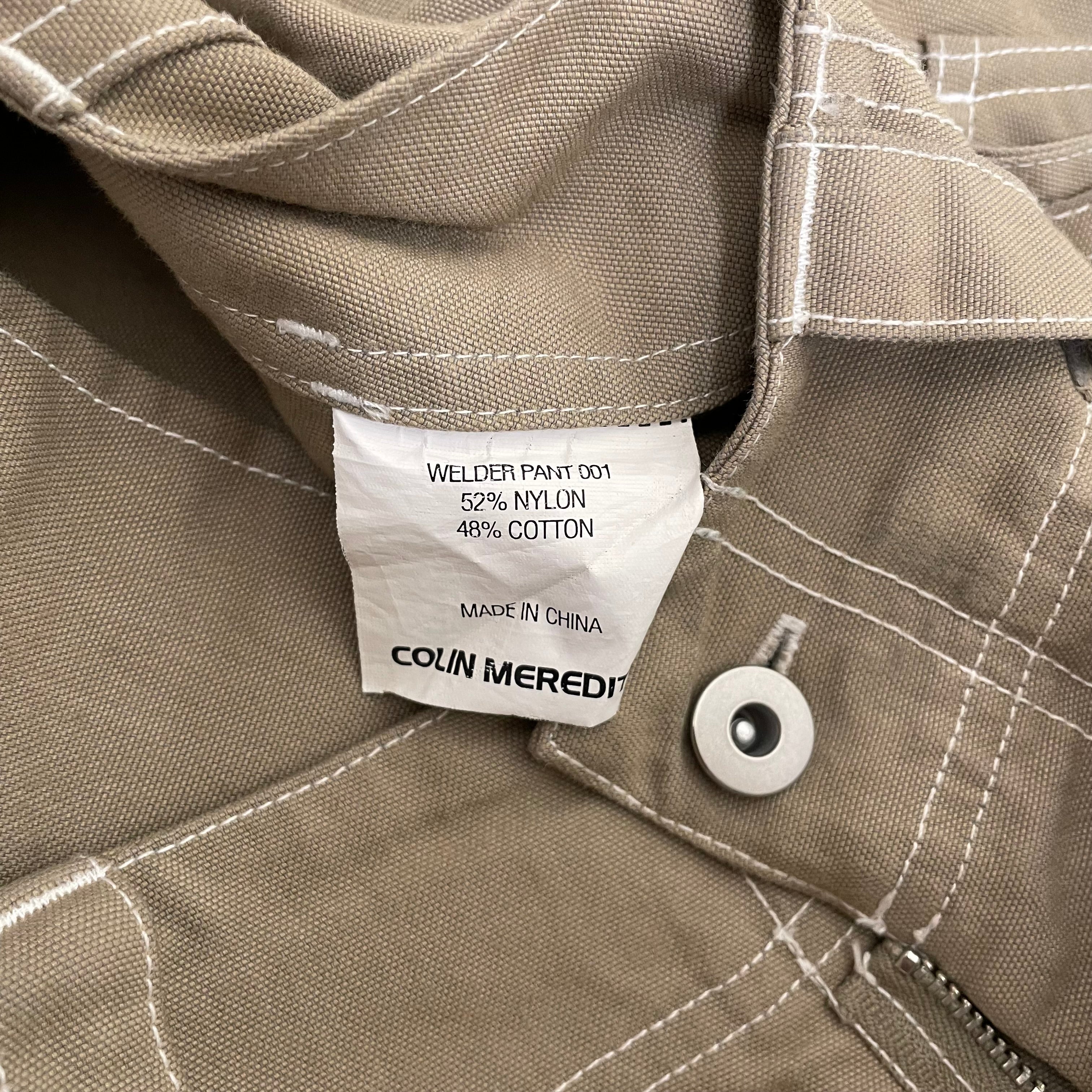 COLIN MEREDITH/Carpenter Pants/S/Cotton/KHK/WELDER PANT view 4