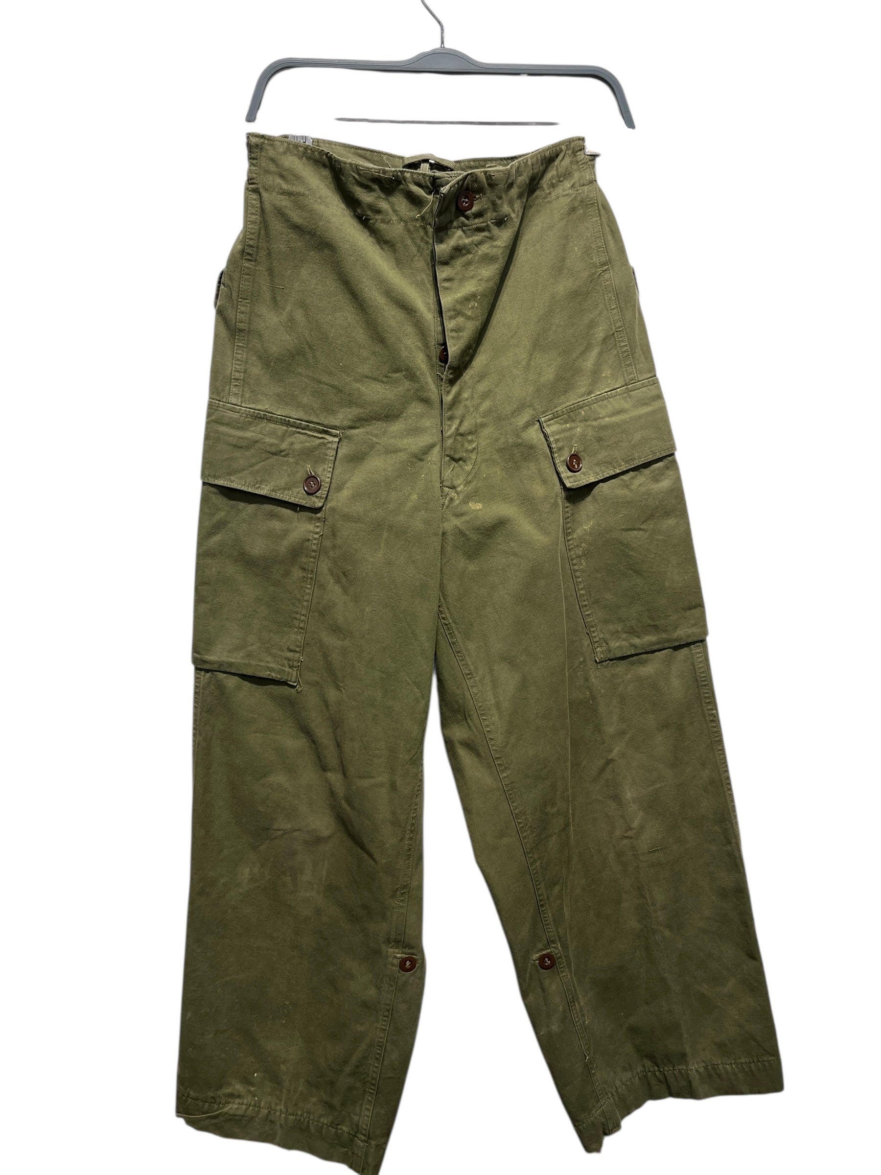 Vintage/Straight Pants/S/Cotton/GRN/1950s Military Pants view 1