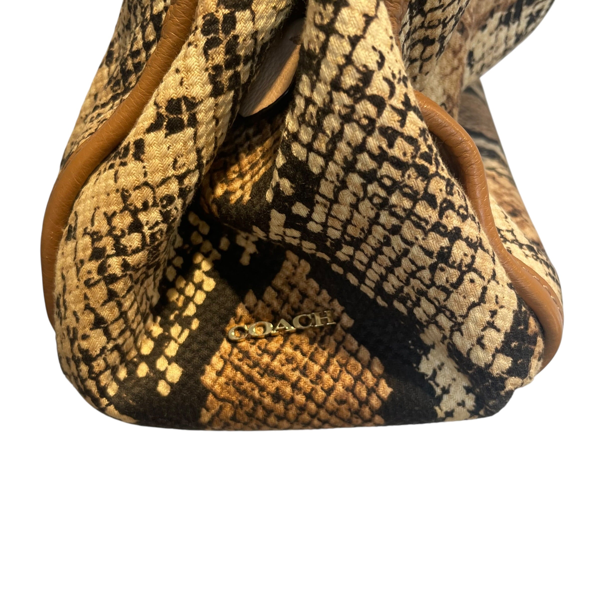 COACH/Hand Bag/Nylon/BEG/MADISON PYTHON PRINT view 3