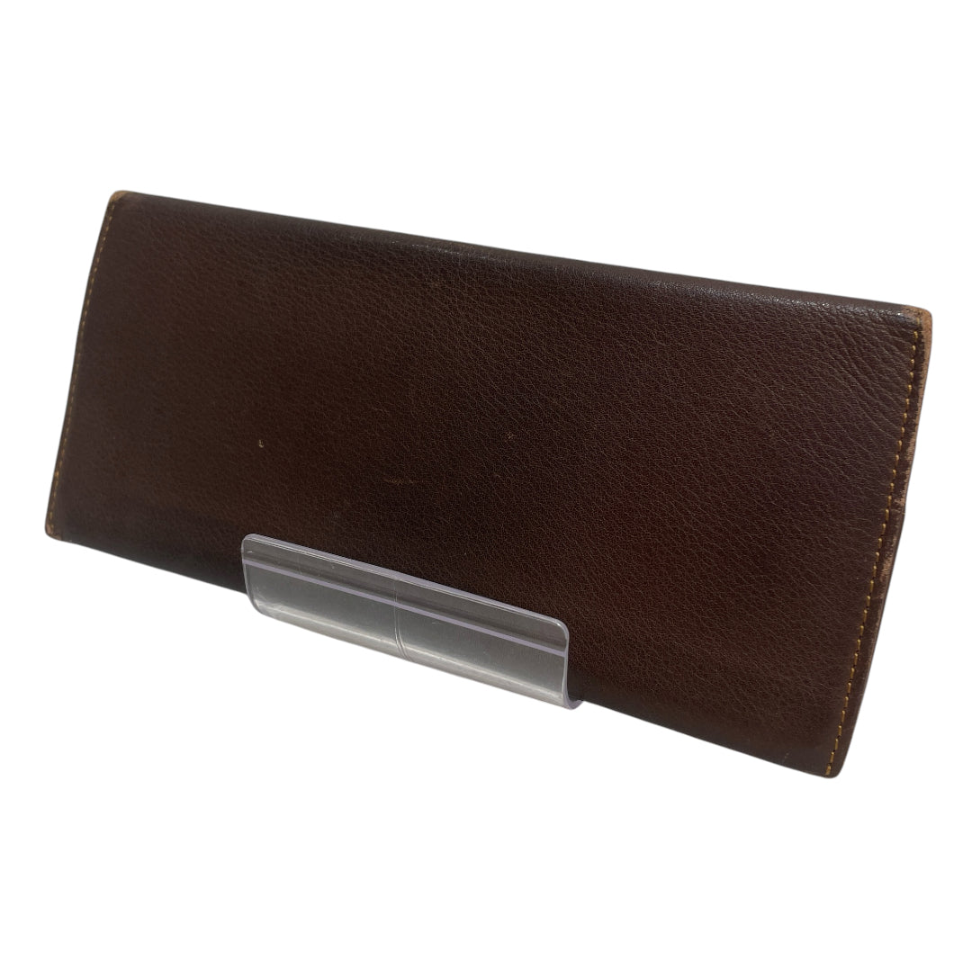 BALENCIAGA/Long Wallet/Leather/BRW/M's/FLAT DOUBLE B LOGO view 2