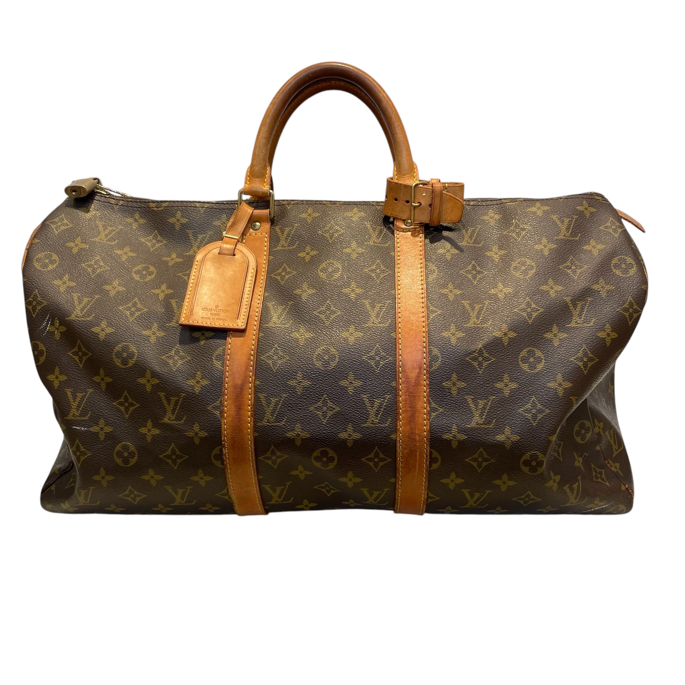 LOUIS VUITTON/Luggage/Monogram/Leather/BRW/duffle/lock/SP0945 view 1