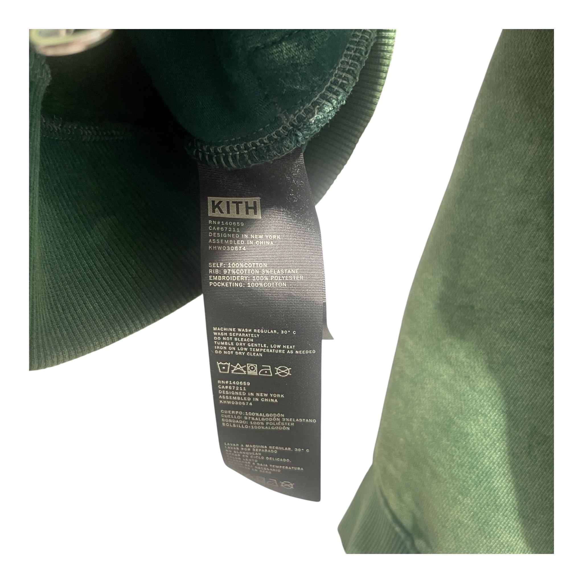 KITH/Zip Up Hoodie/XL/Cotton/GRN/Oversize/Cropped view 3