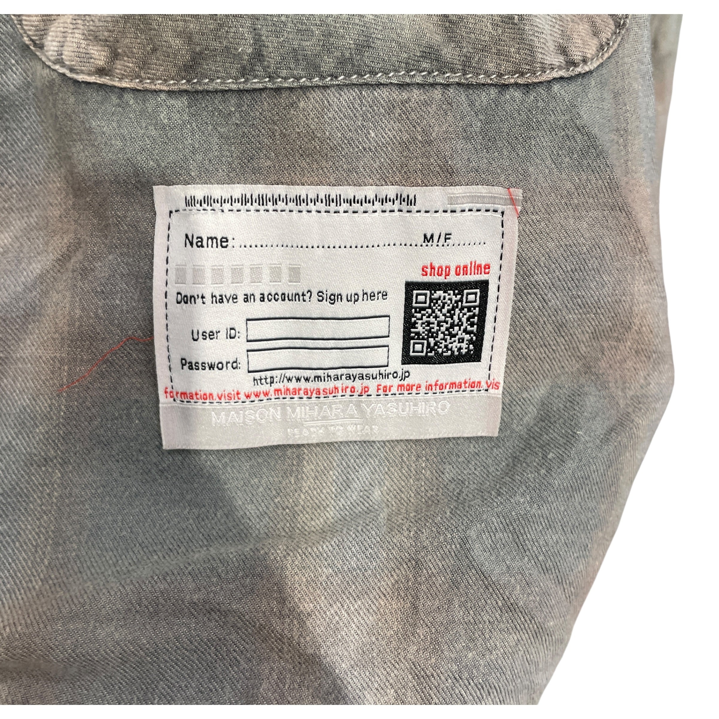 MIHARA YASUHIRO/Flannel Shirt/46/Cotton/KHK/QR CODE PATCH RIGHT view 4