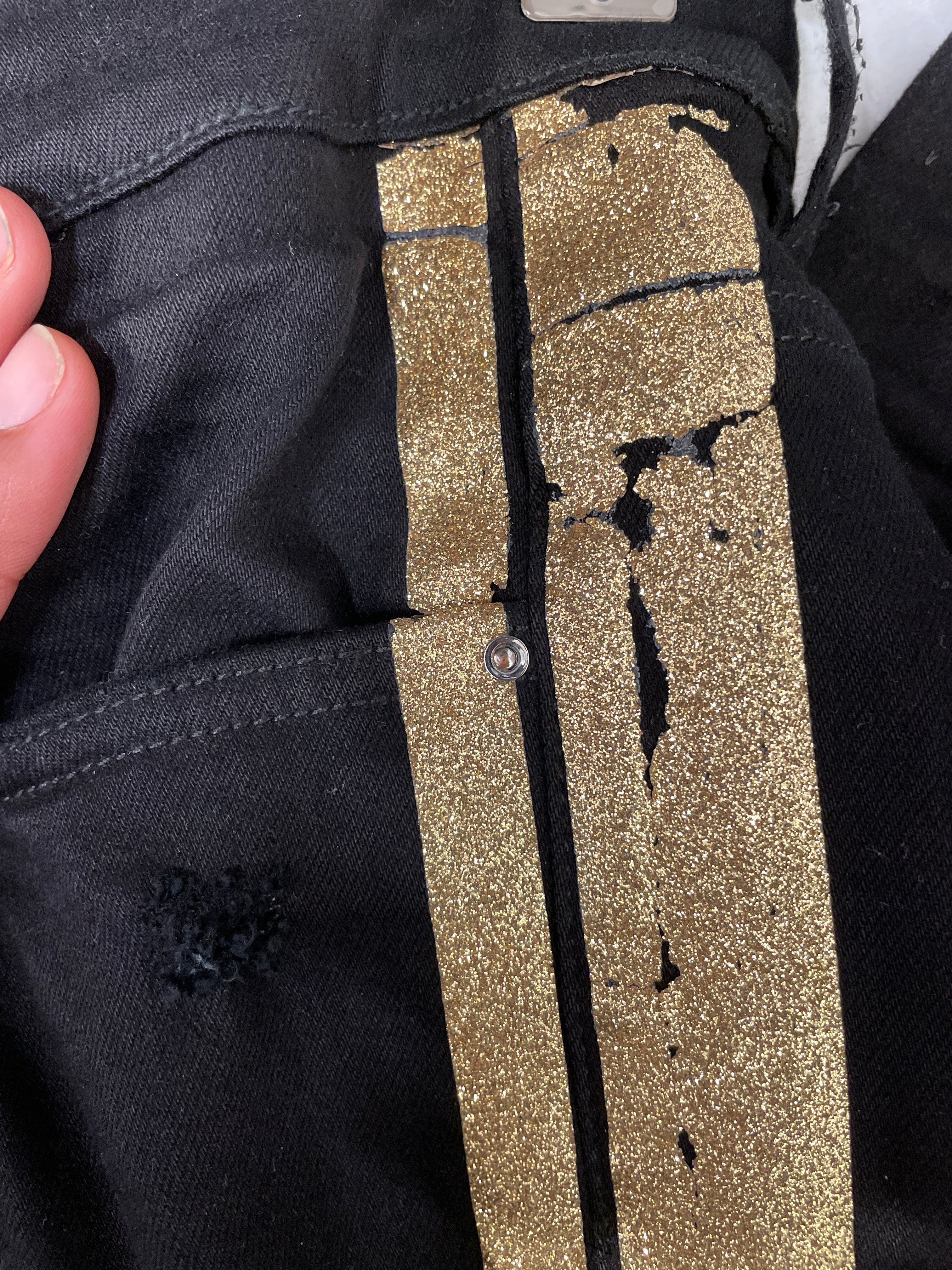AMIRI/Pants/36/Cotton/BLK/Stripe/golden stripe ots view 5