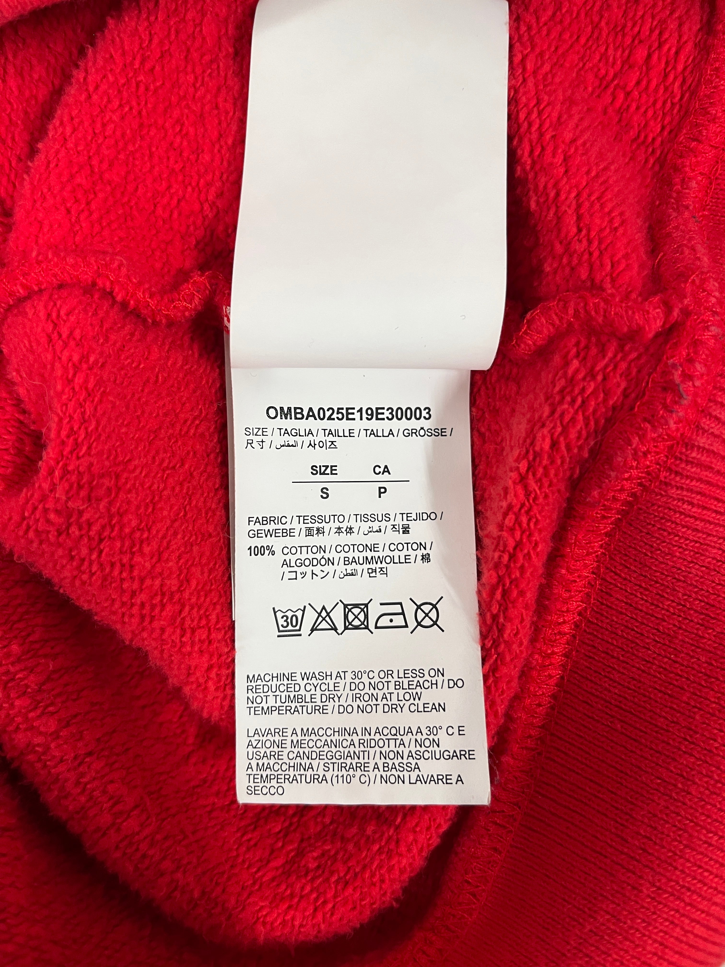 OFF-WHITE/Sweatshirt/S/Graphic/Cotton/RED/Pullover/FW20 MAN 3M 4SIDE DIAG. PRINT view 6
