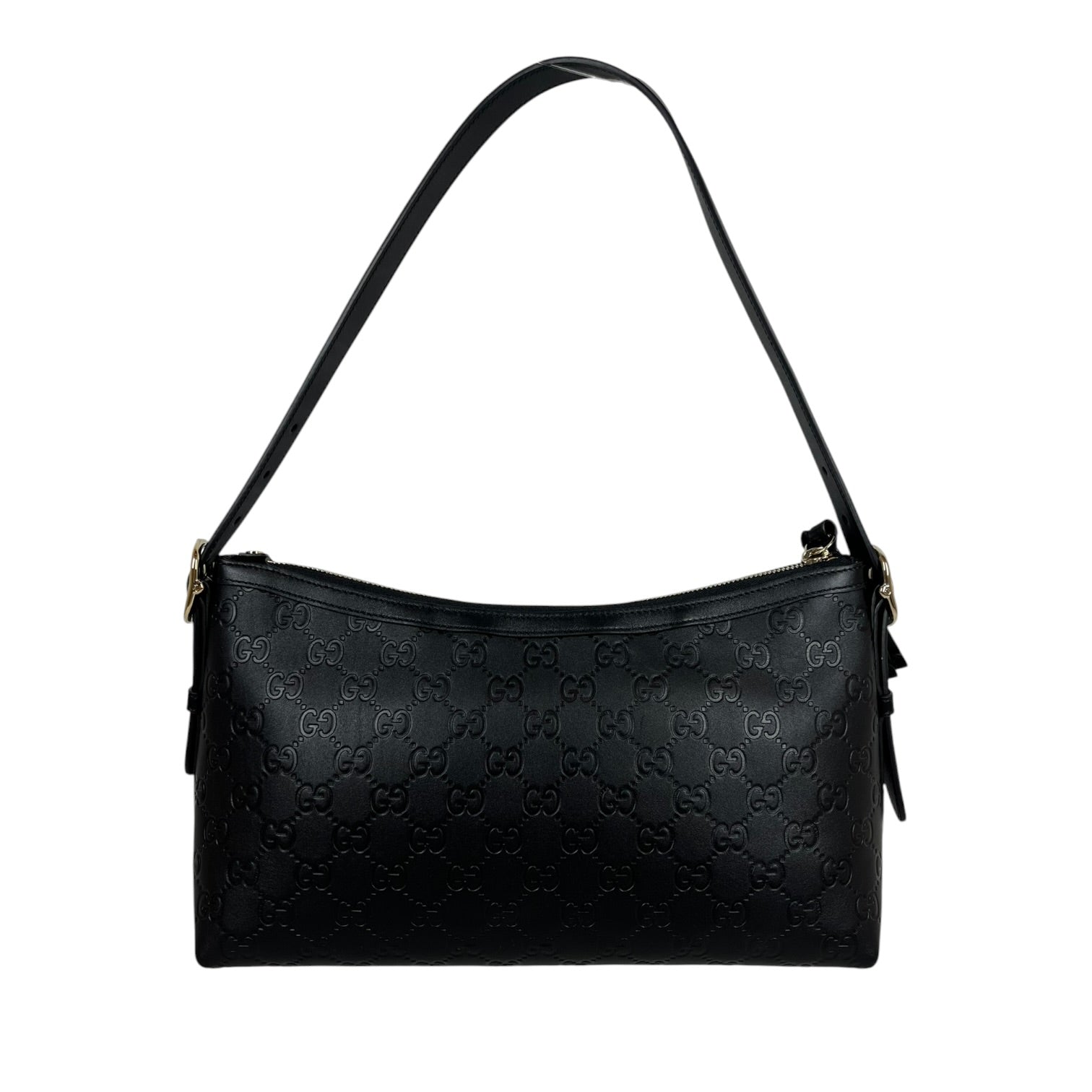GUCCI/Bag/Leather/BLK/GG EMBLEM EMBOSSED view 2