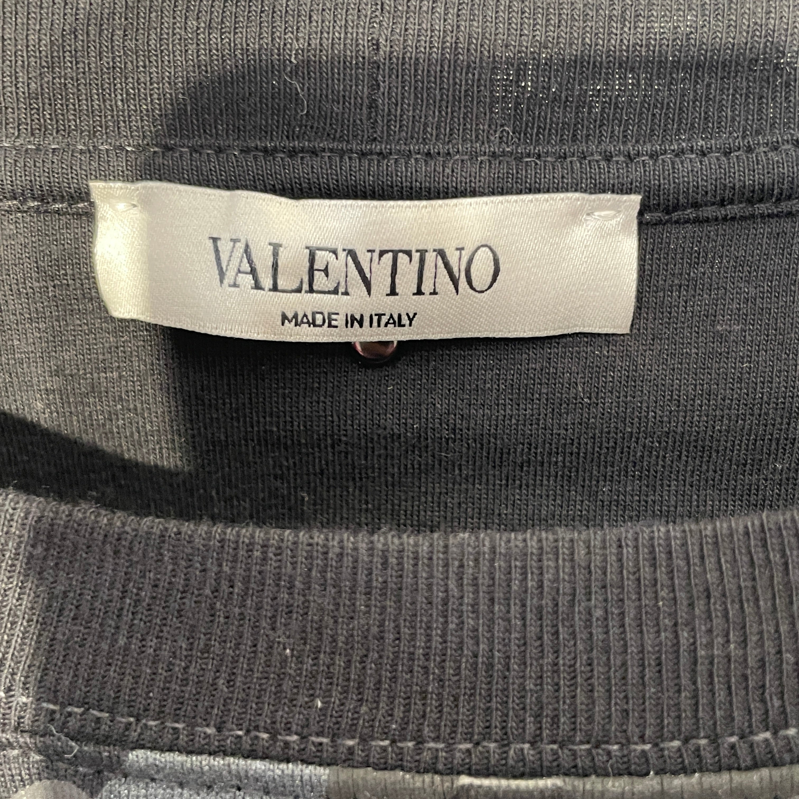 VALENTINO/T-Shirt/L/Cotton/BLK/Camouflage/BLACK ON BLACK view 3