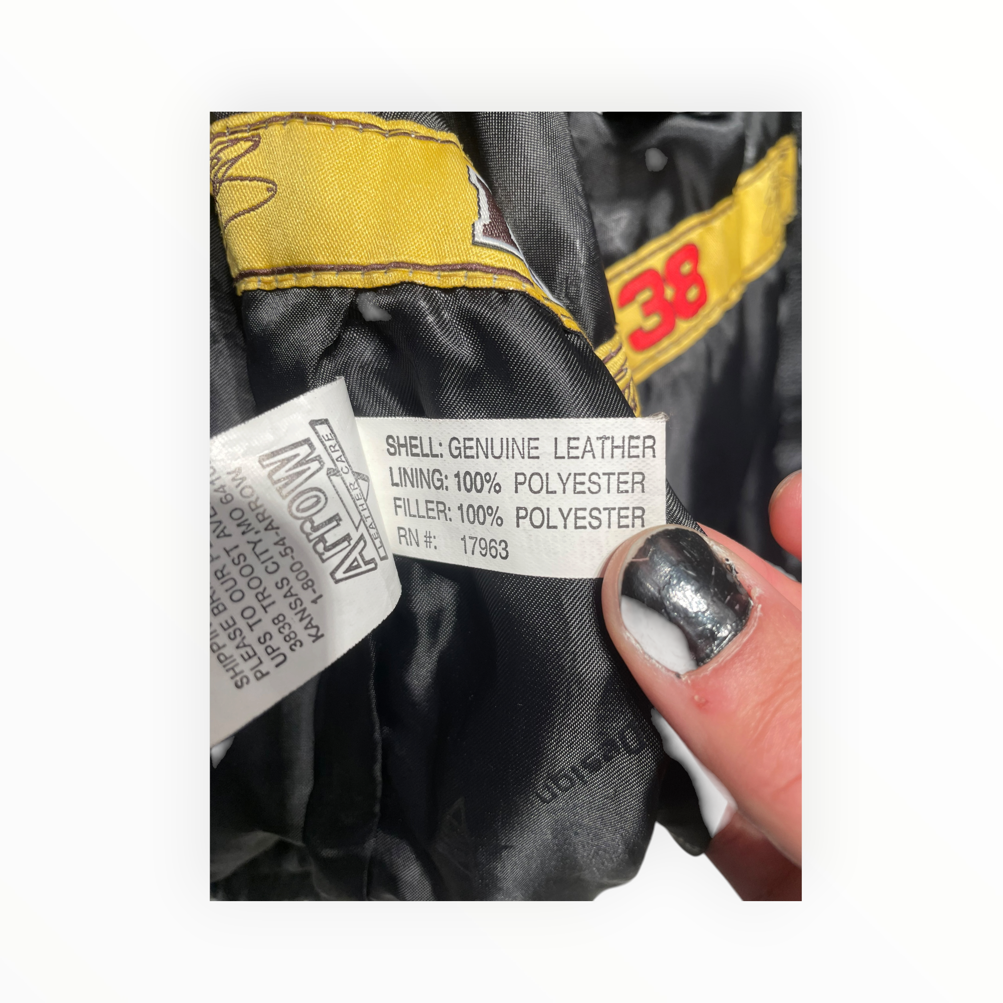 JEFF HAMILTON/Leather Jkt/XL/Leather/BLK/All Over Print/NASCAR M&M'S RACING JACKET view 4