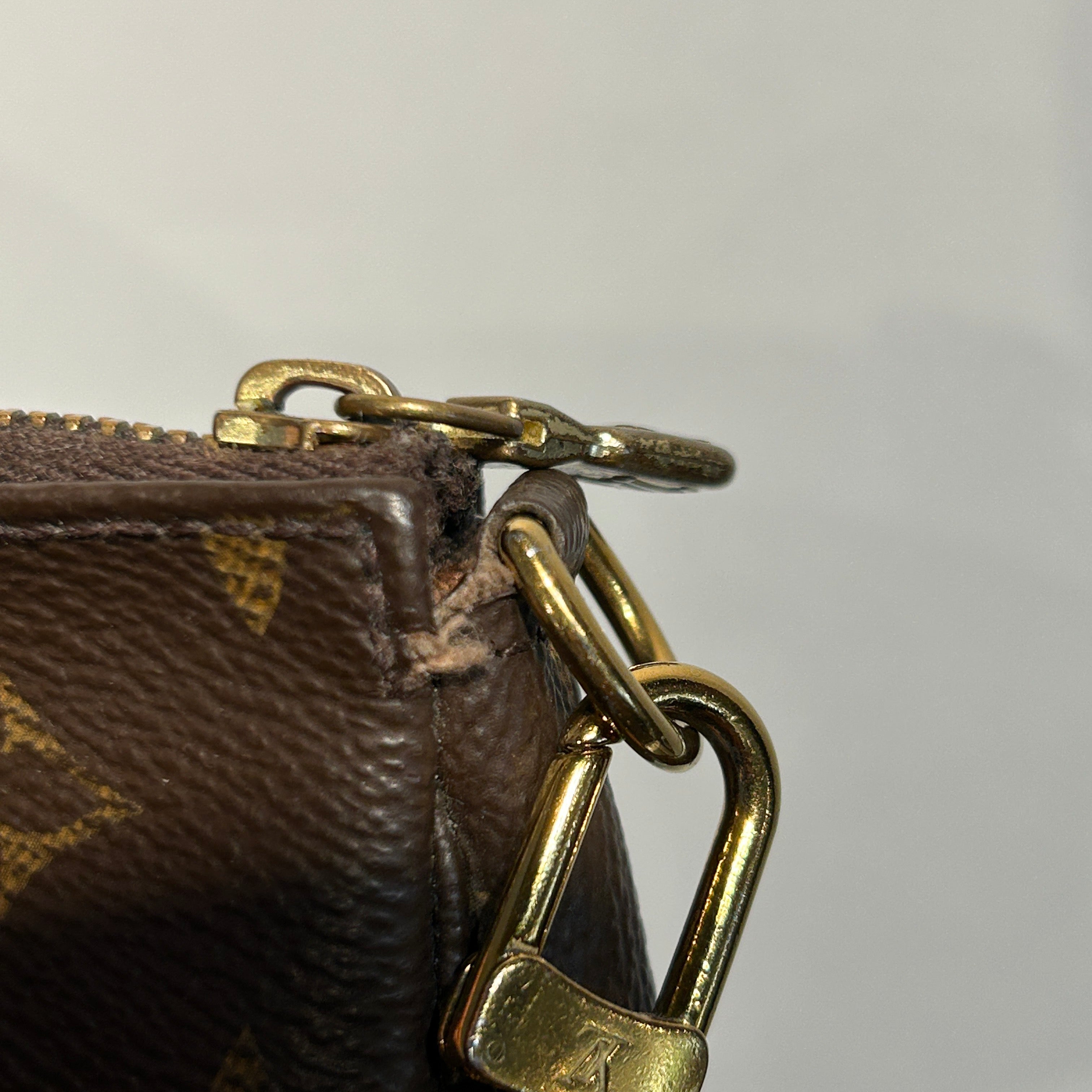 LOUIS VUITTON/Bag/Monogram/Leather/BRW/Zip Pouch Wristlet view 11