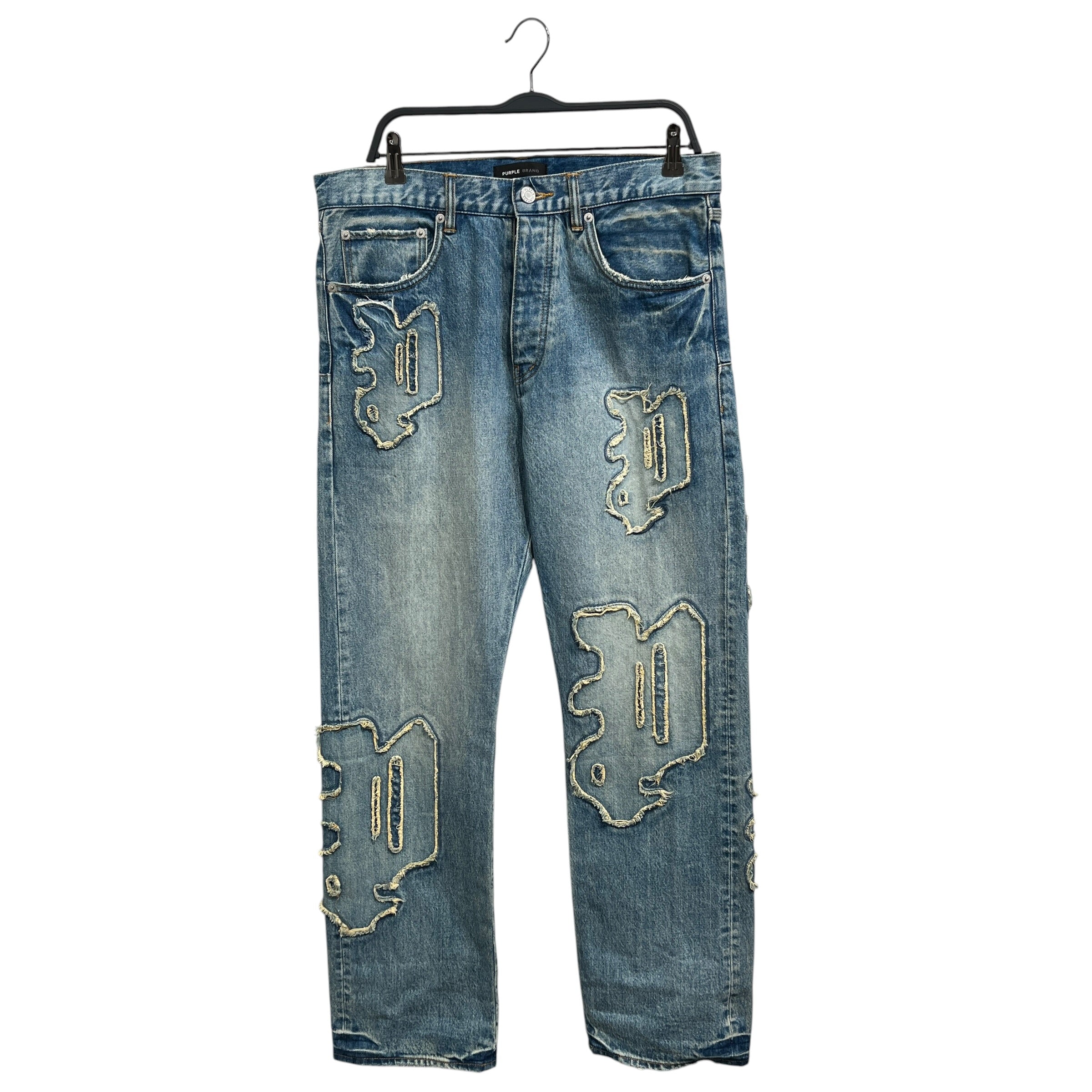 PURPLE BRAND/Straight Pants/33/Denim/IDG/Graphic/Embroidered P view 1