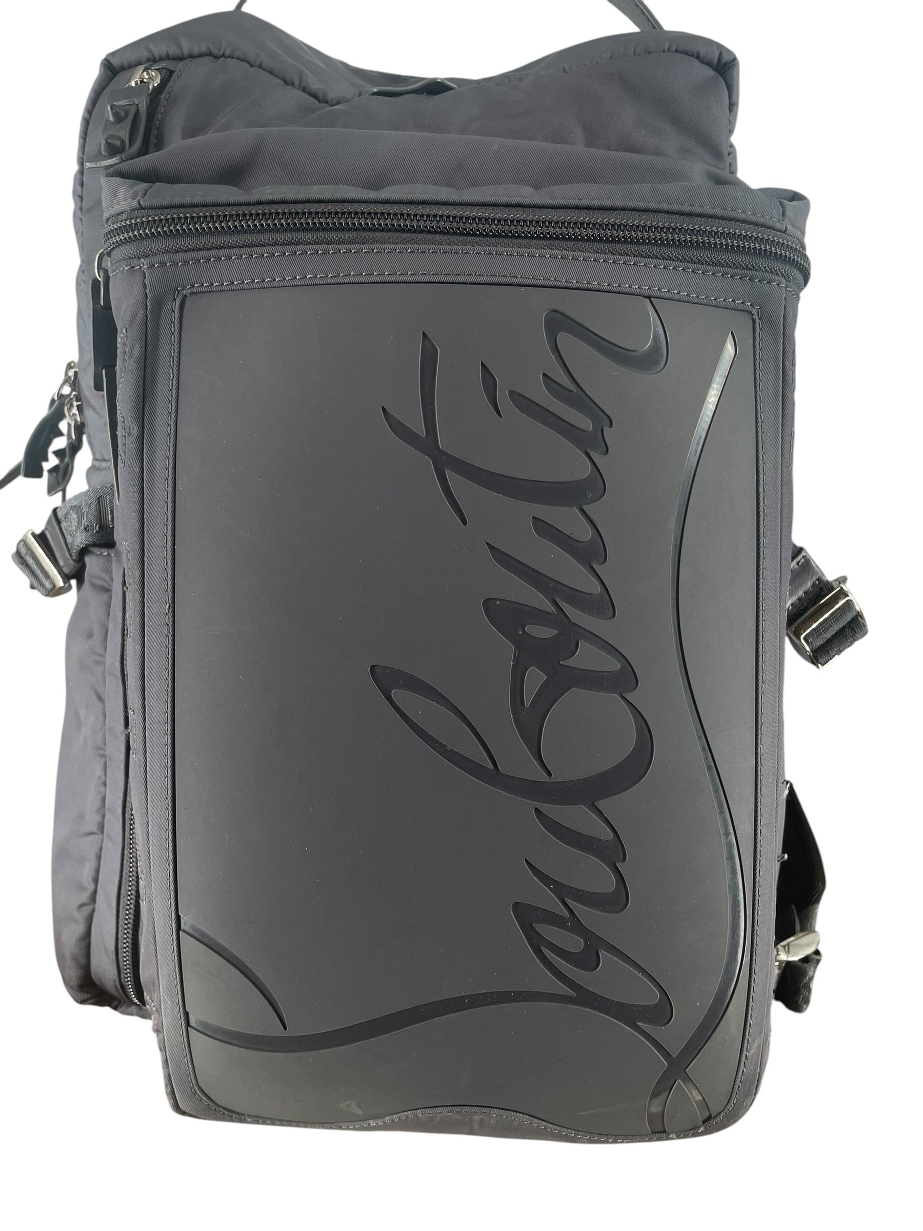 Christian Louboutin/Backpack/Polyester/GRY/LOGO EMBOSSED NYLON view 4