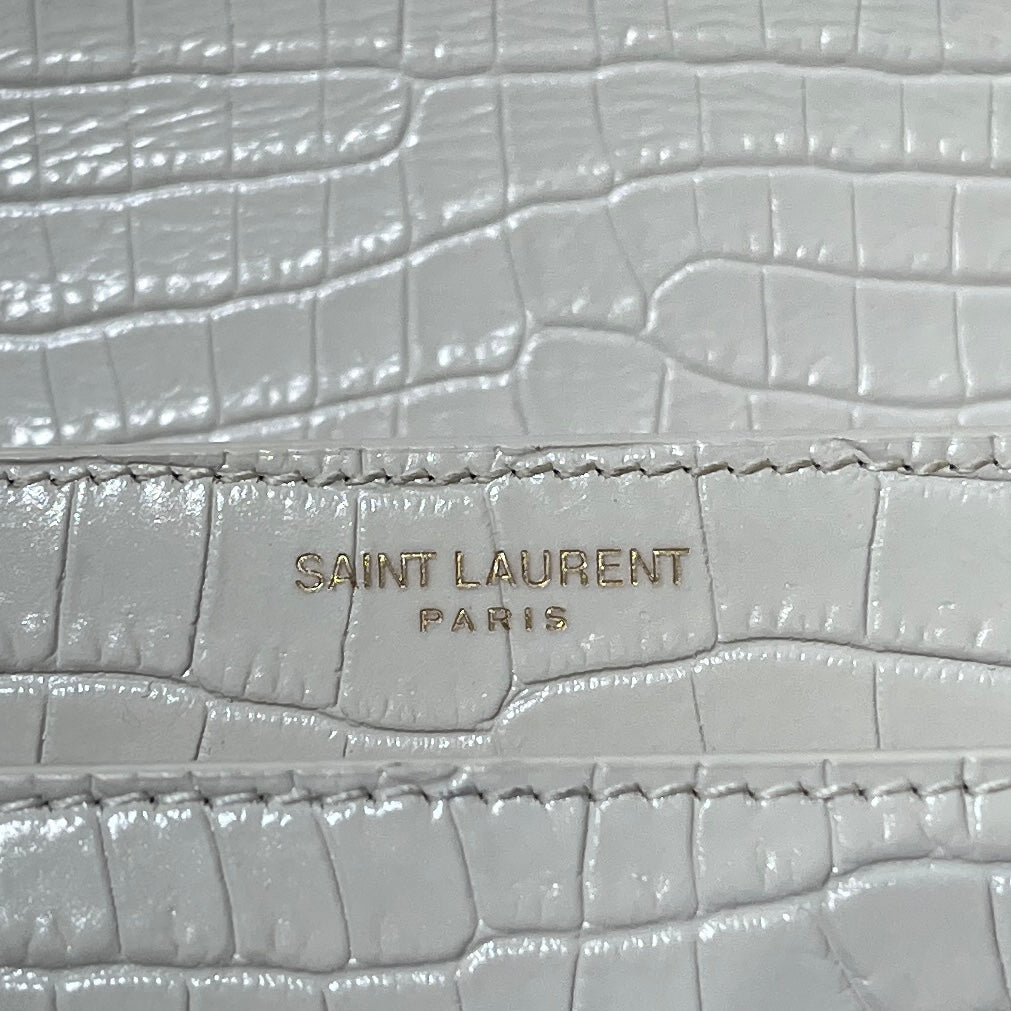 YVES SAINT LAURENT/Cross Body Bag/Leather/BEG/croc sunset small view 8