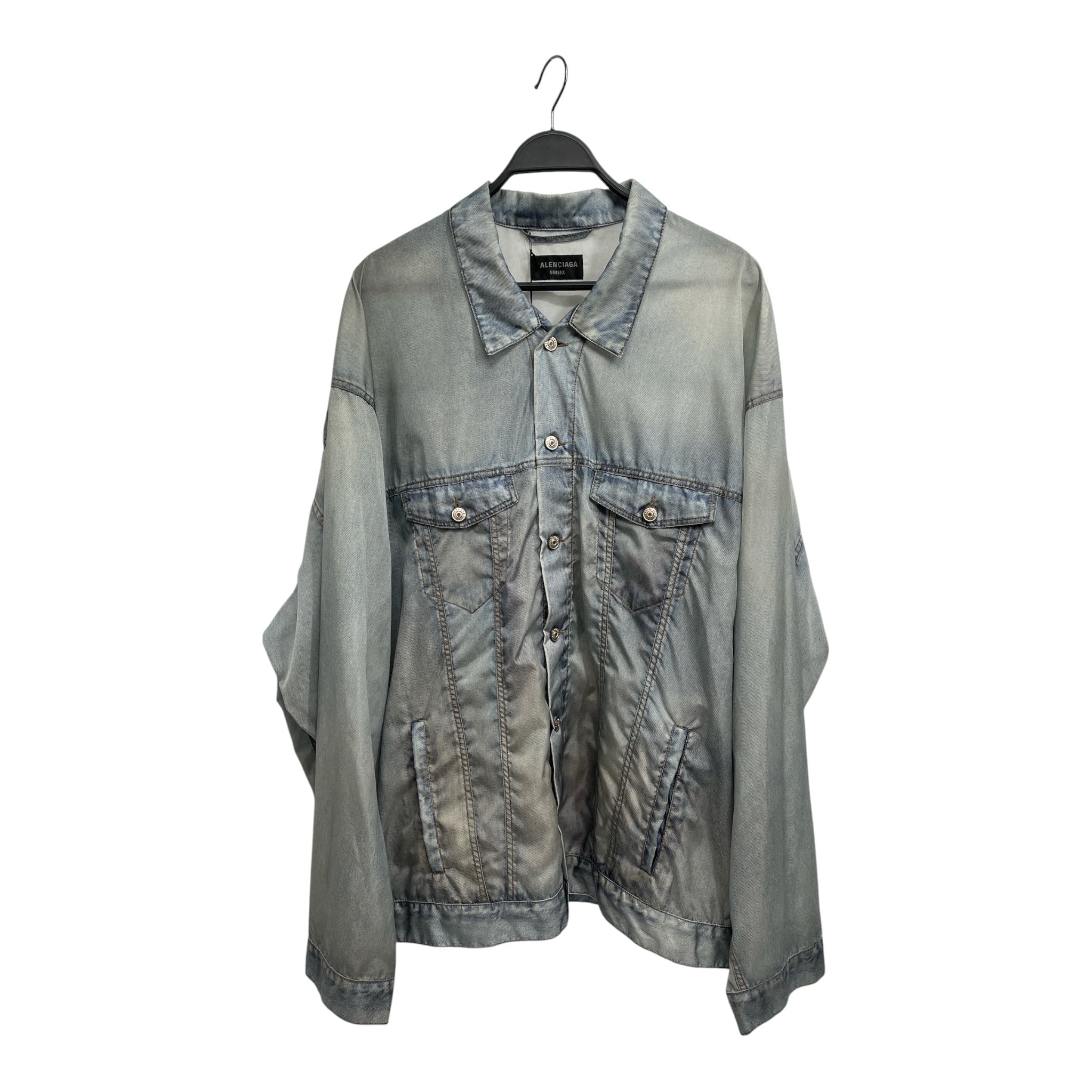 BALENCIAGA/Windbreaker/4/Polyester/IDG/All Over Print/2023 TROMP DENIM TRUCKER SWISH view 1