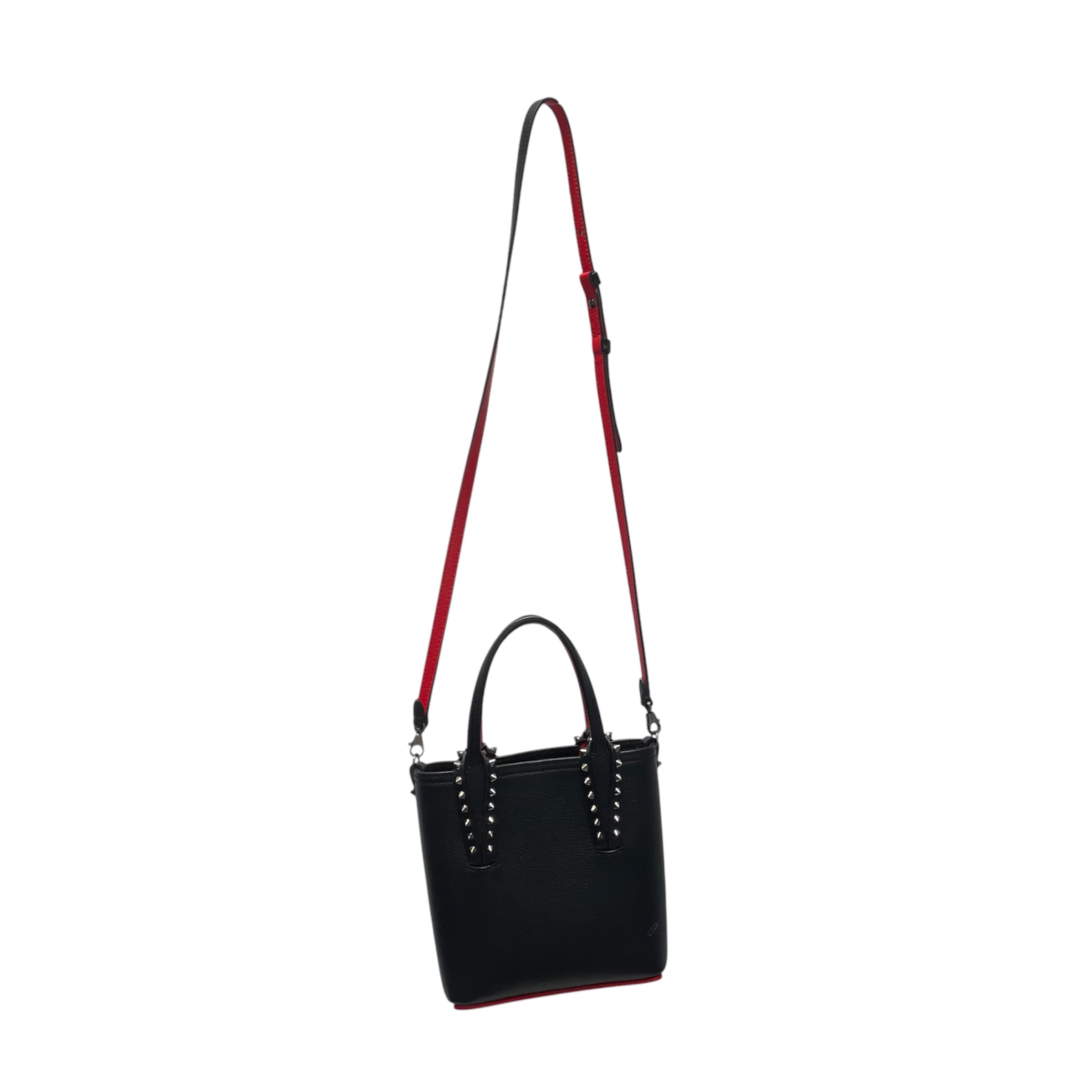 Christian Louboutin/Cross Body Bag/Leather/BLK/Rockstud Cabata North South view 2
