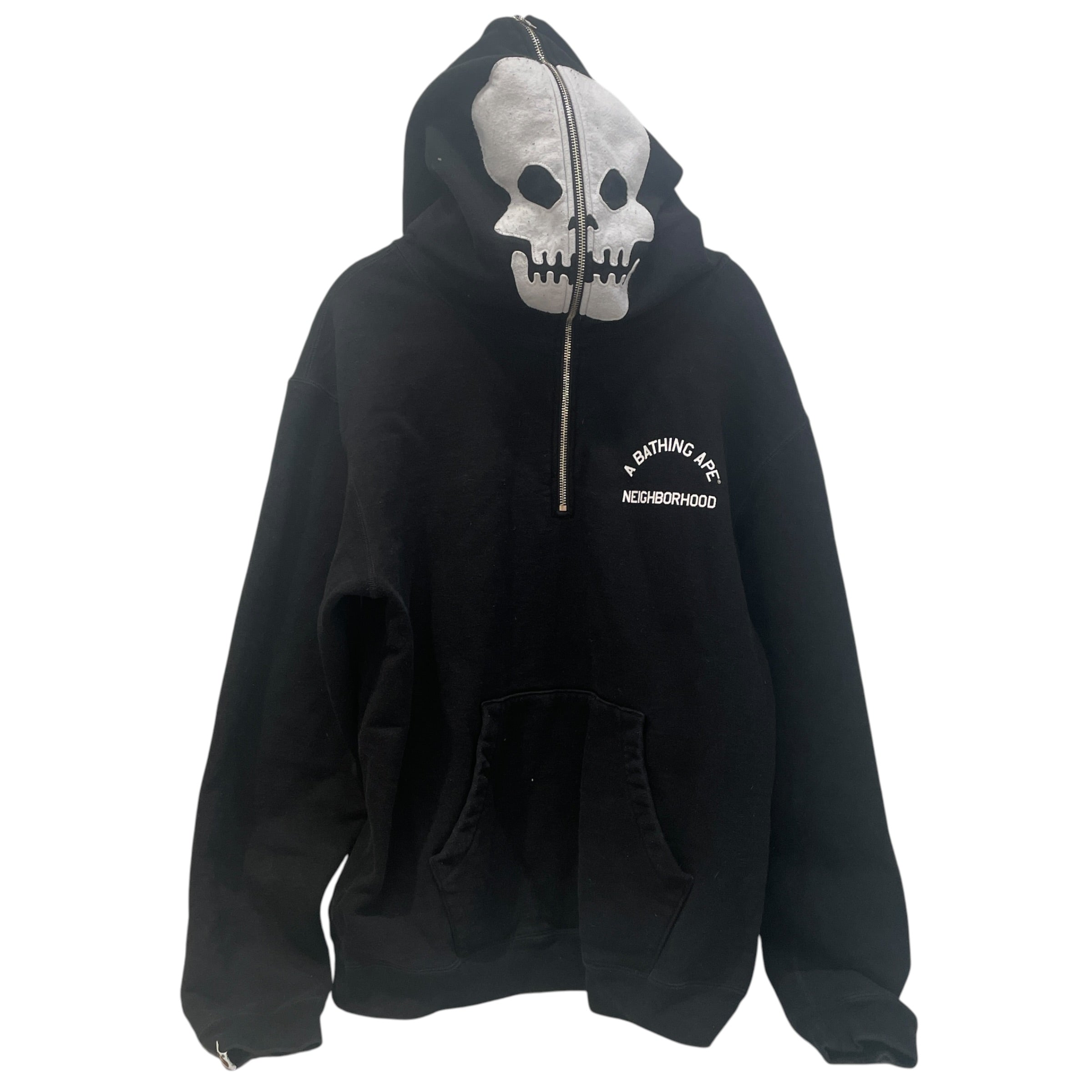 A BATHING APE/A BATHING APE/NEIGHBORHOOD/Hoodie/Cotton/BLK/Two Face view 1