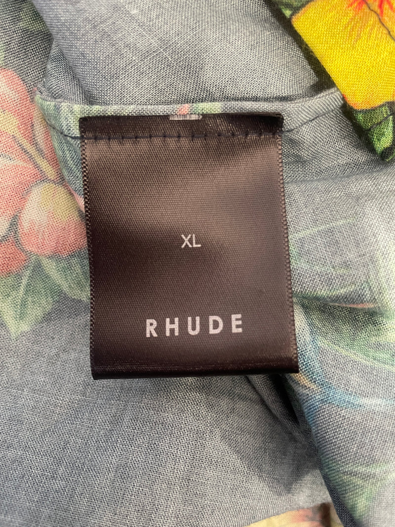 RHUDE/SS Shirt/XL/Cotton/GRY/All Over Print/