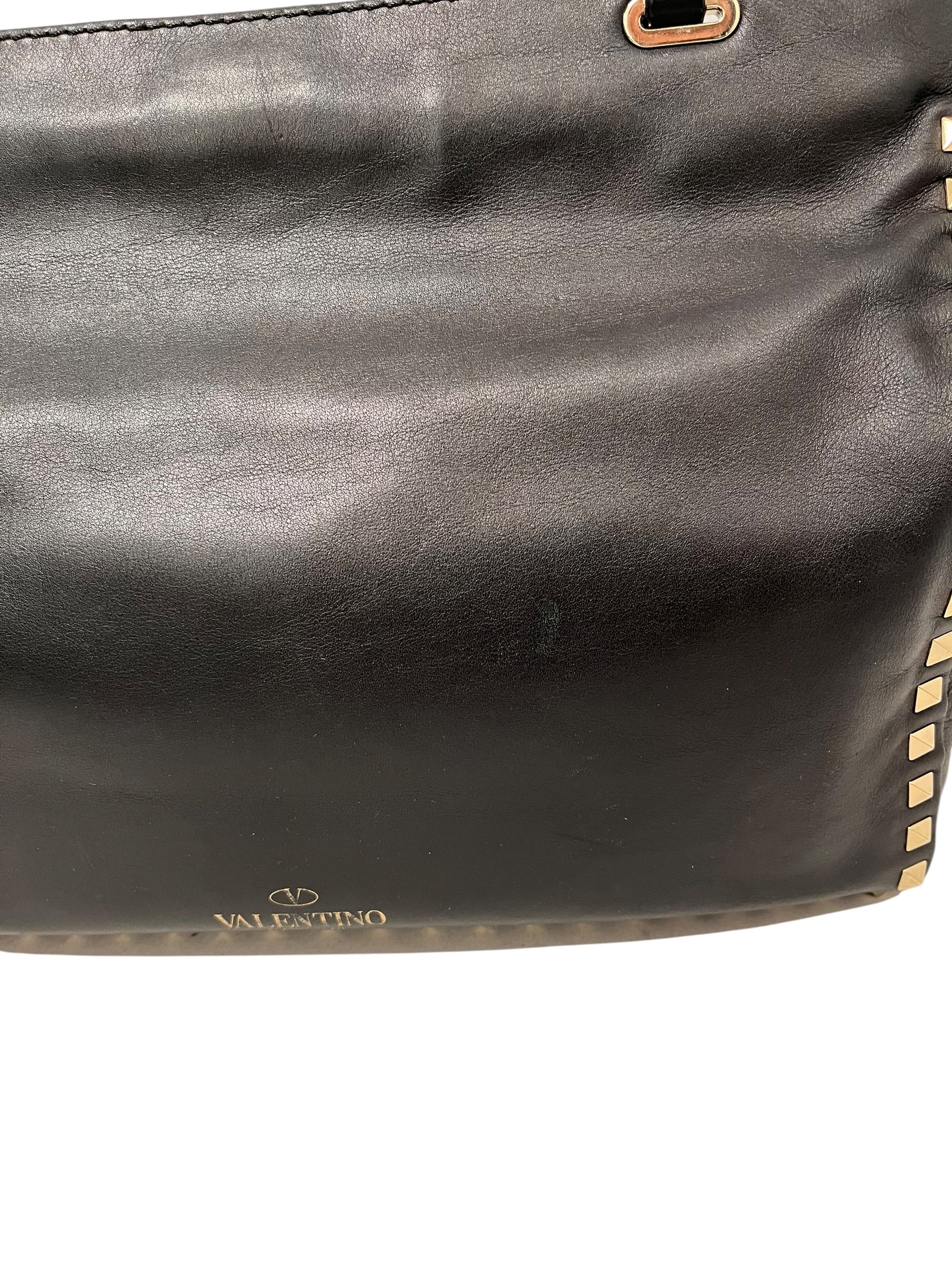VALENTINO GARAVANI/Hand Bag/Leather/BLK/ROCKSTUD LEATHER HANDBAG view 8