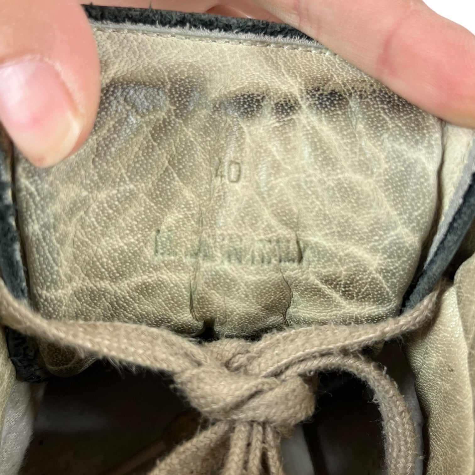 Maison Margiela/Hi-Sneakers/EU 40/Leather/GRY/Paint Splatter GATS view 4