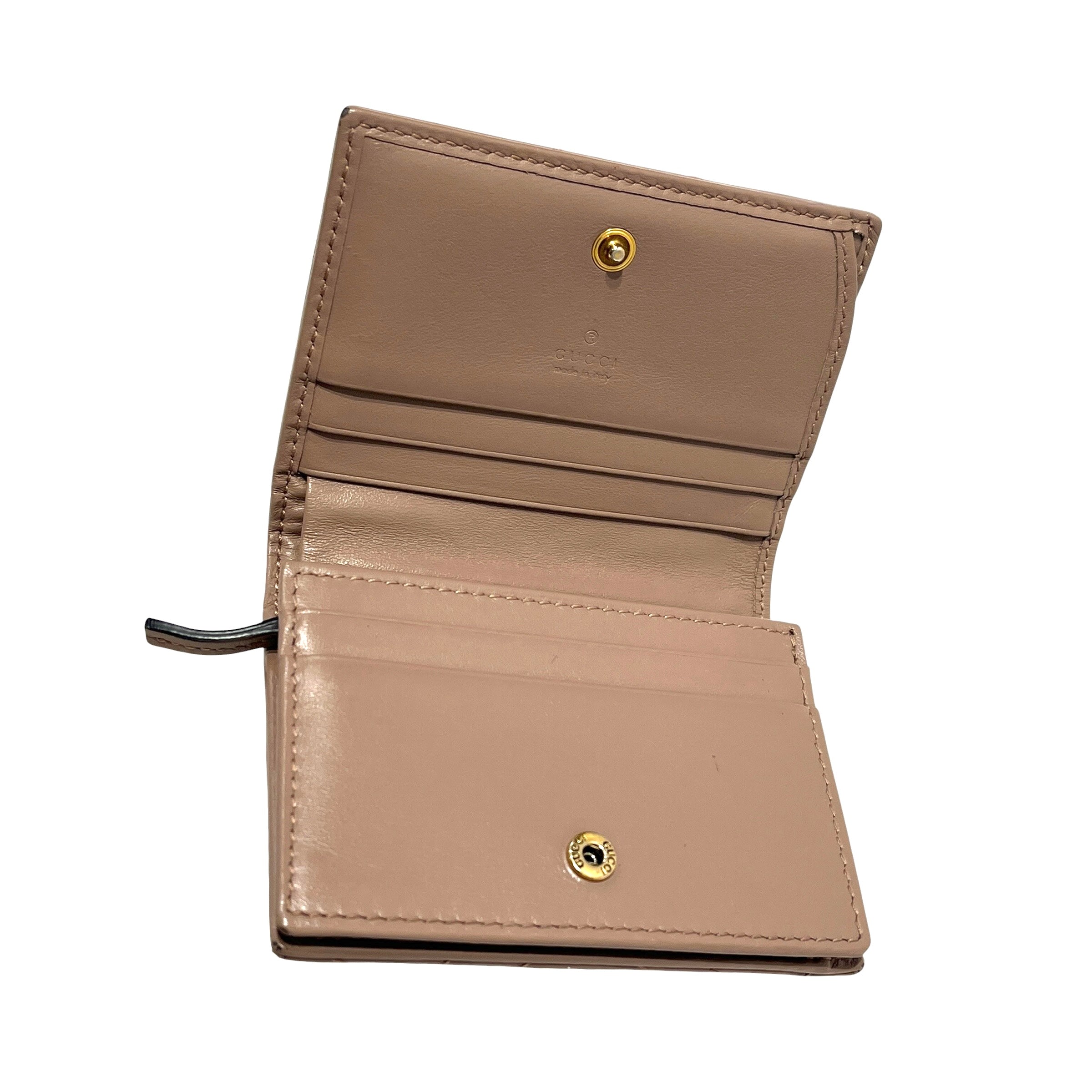 GUCCI/Bifold Wallet/Leather/BEG/L's/MARMONT WALLET/gg on back view 3