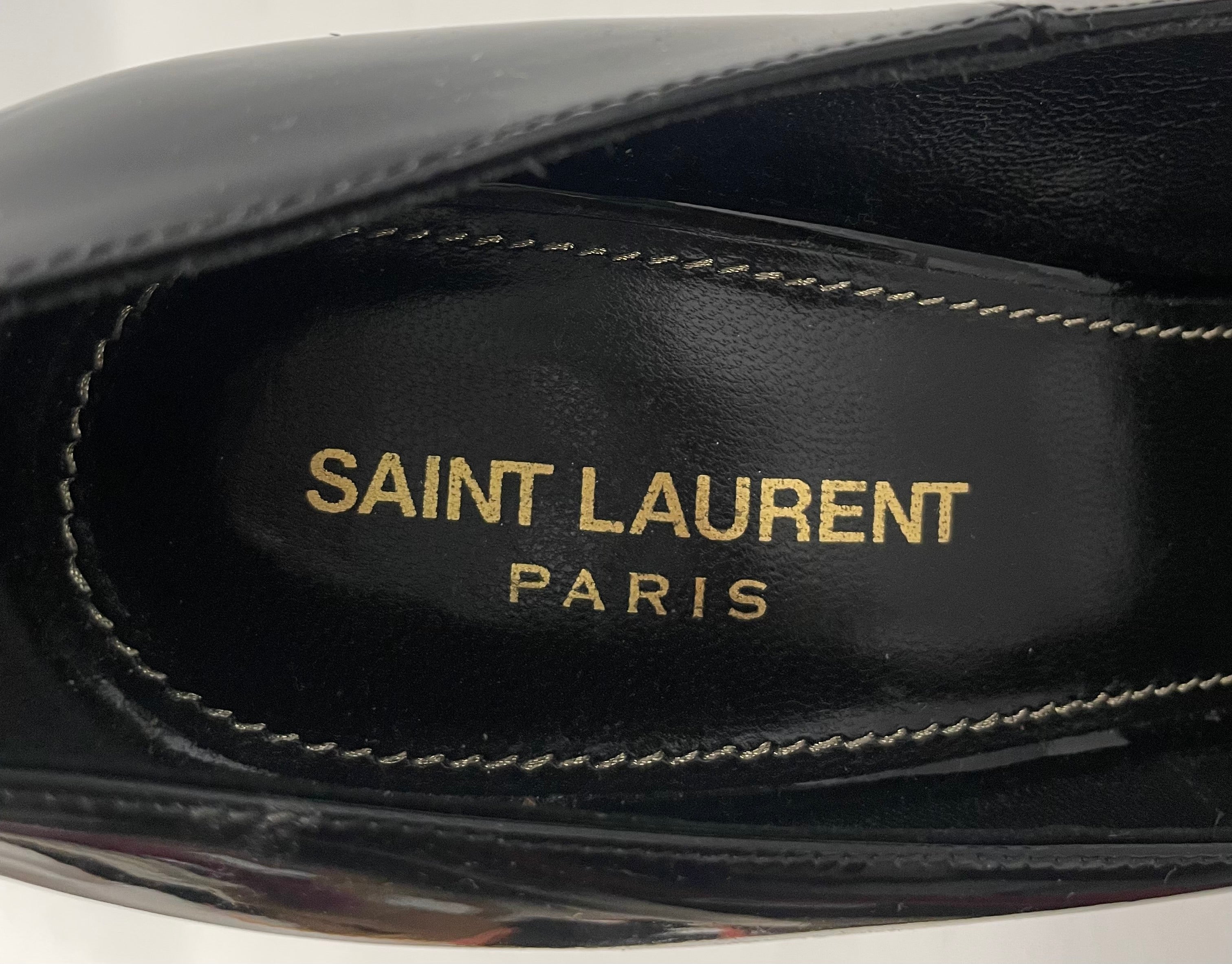 YVES SAINT LAURENT/Heels/EU 39.5/BLK/LOGO HEEL view 3