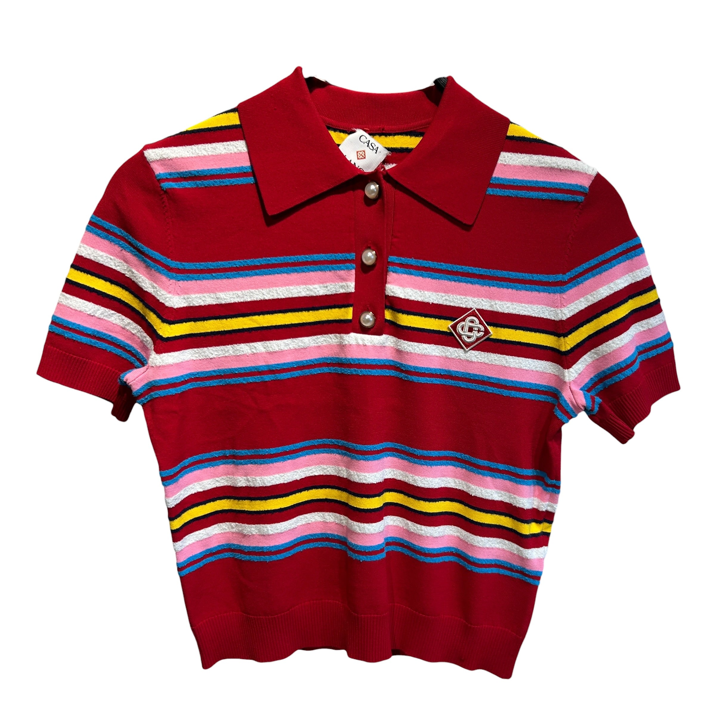 CASABLANCA/Polo, Rugby/M/Stripe/Cotton/RED/blue/pink/yellow stripes view 1