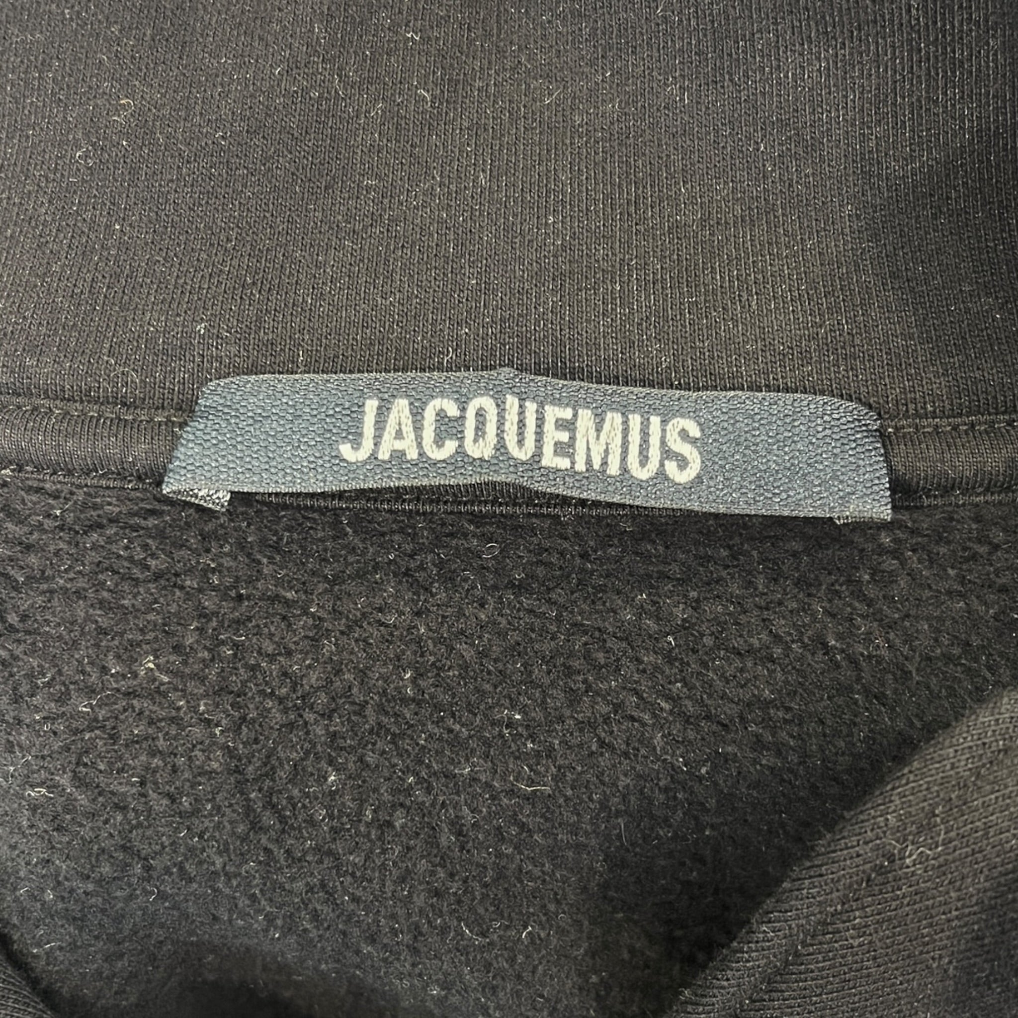JACQUEMUS/Sweatshirt/S/Cotton/BLK/GROS GRAINED ZIPPED ROLLNECK view 3