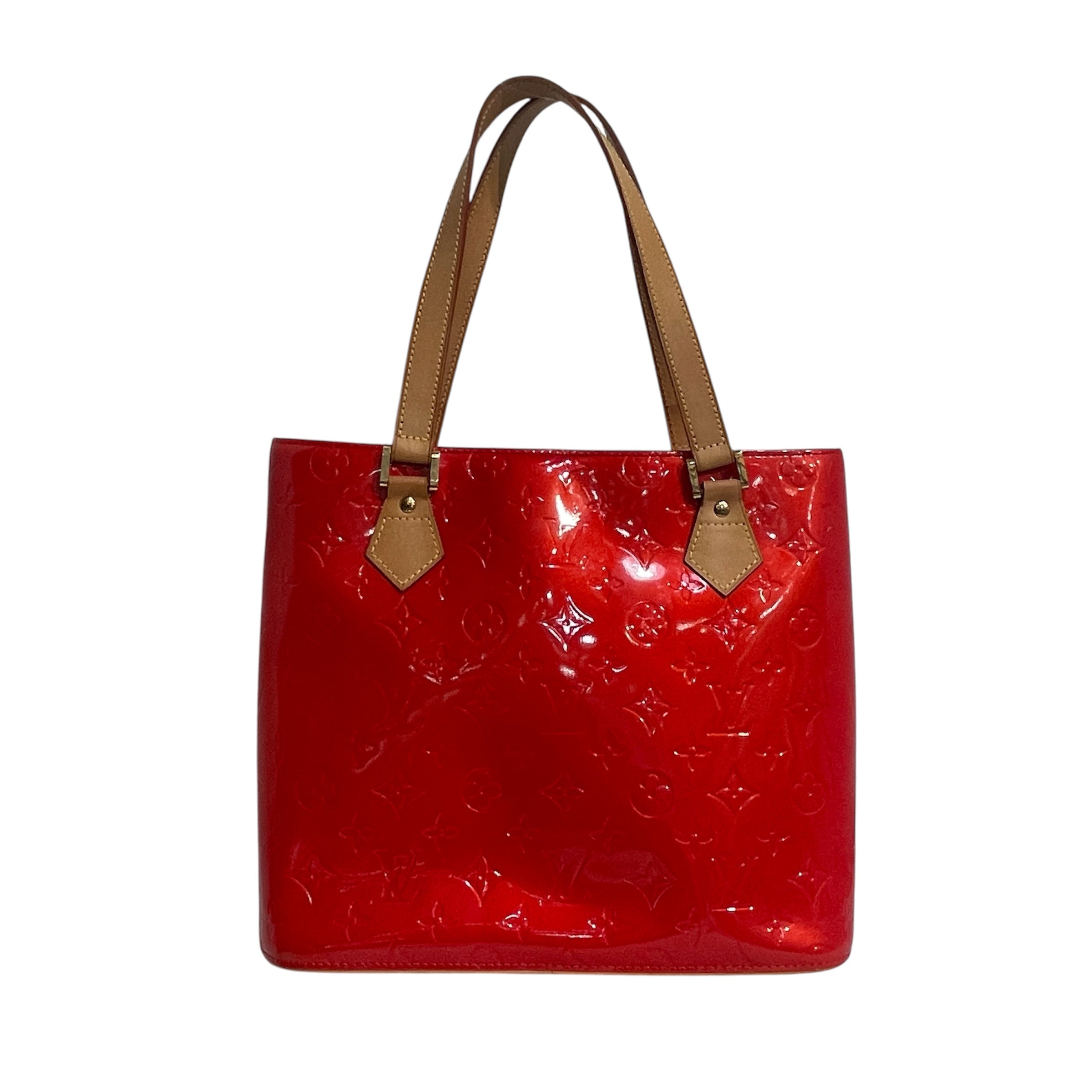 LOUIS VUITTON/Tote Bag/Monogram/Leather/RED/Vernis Tote BAg view 1