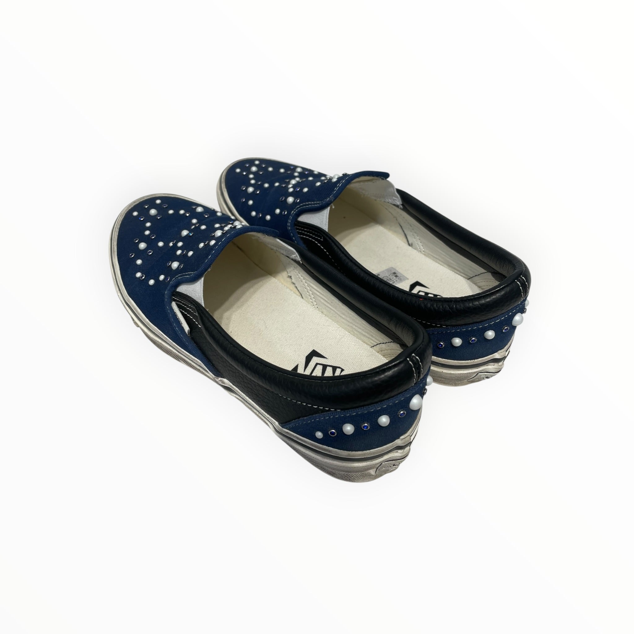 VANS/Low-Sneakers/US 9/Cotton/NVY/lx classic slip on view 2