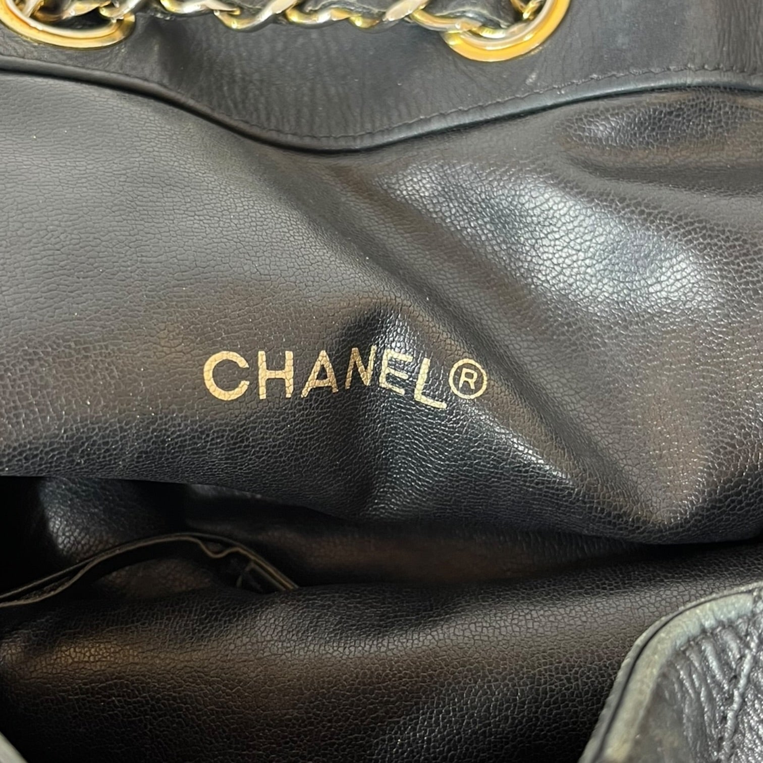 CHANEL/Cross Body Bag/Leather/BLK/MINI CAVIAR BUCKET BAG view 7