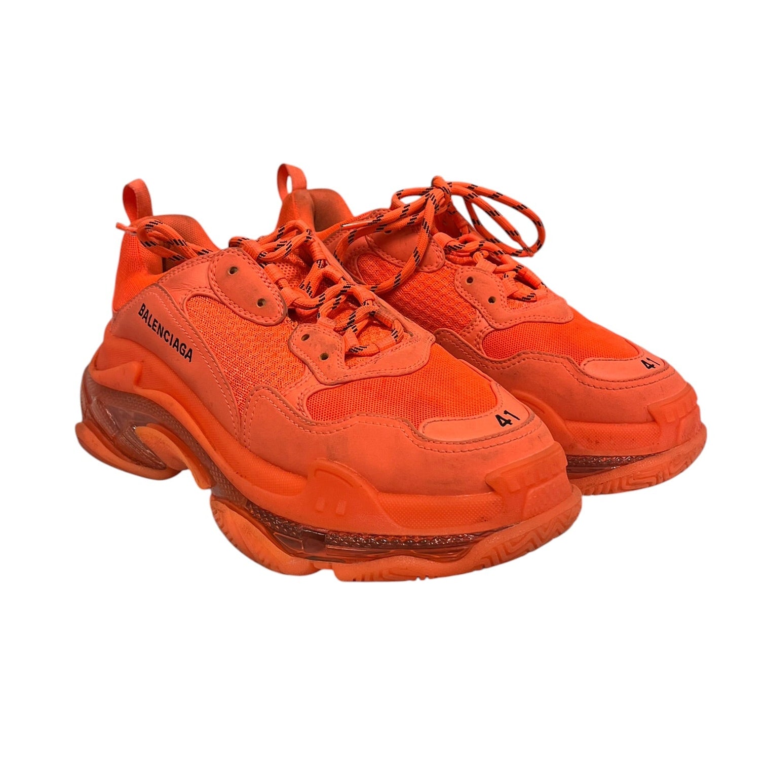BALENCIAGA/Low-Sneakers/US 8/Nylon/ORN/Triple S view 1