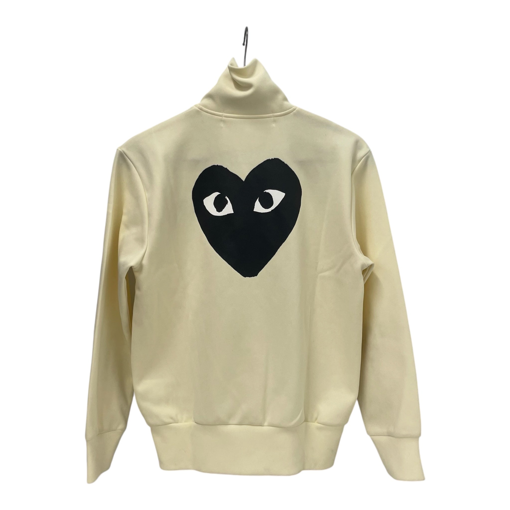 PLAY COMME des GARCONS/Zip Up Hoodie/S/Polyester/CRM/TURTLENECK view 2