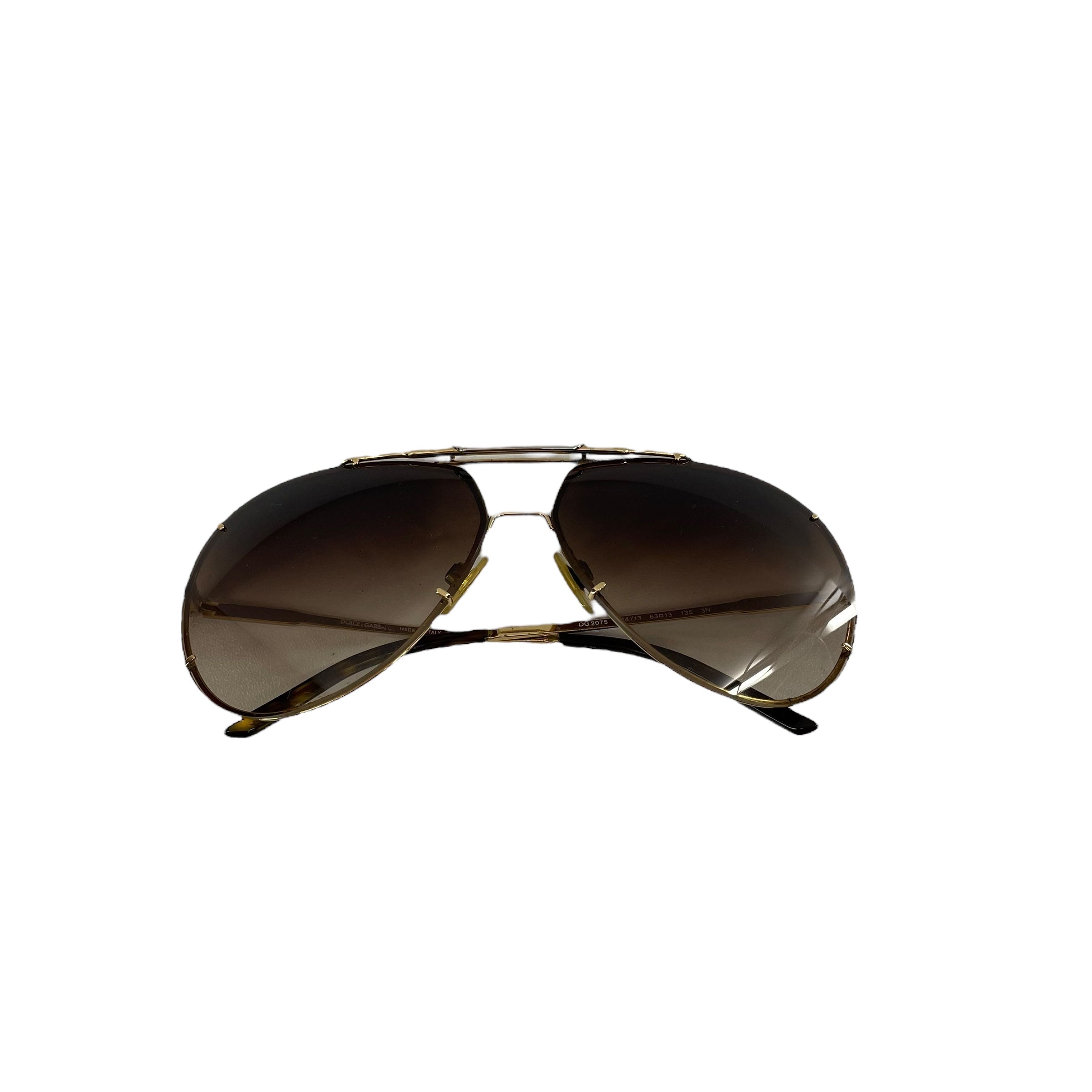 DOLCE&GABBANA/Sunglasses/Metal/GLD/Teardrop/BRN LENSES TORTOISE SHELL ARMS view 2